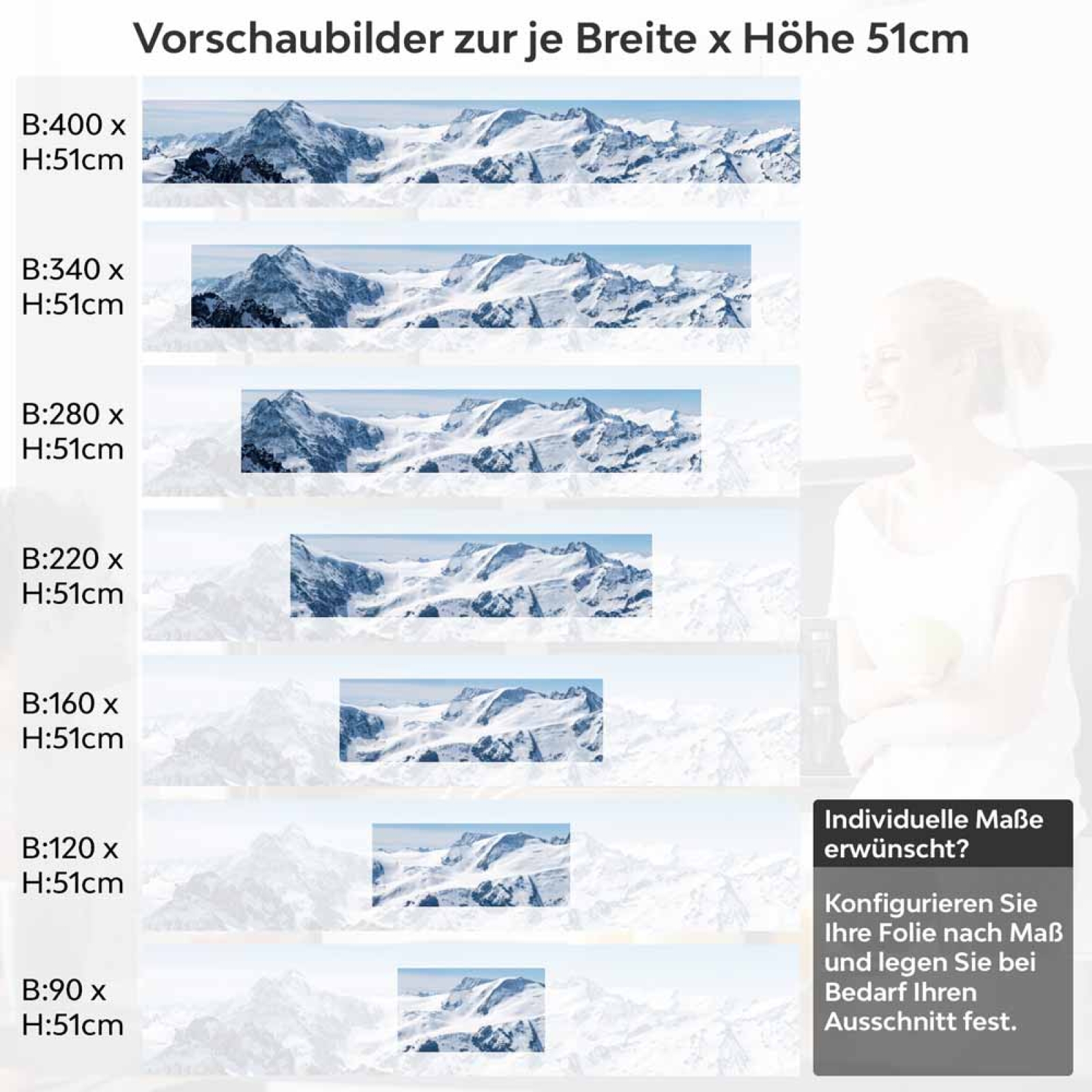 Küchenrückwand Folie ewige Eislandschaft Höhe 51cm