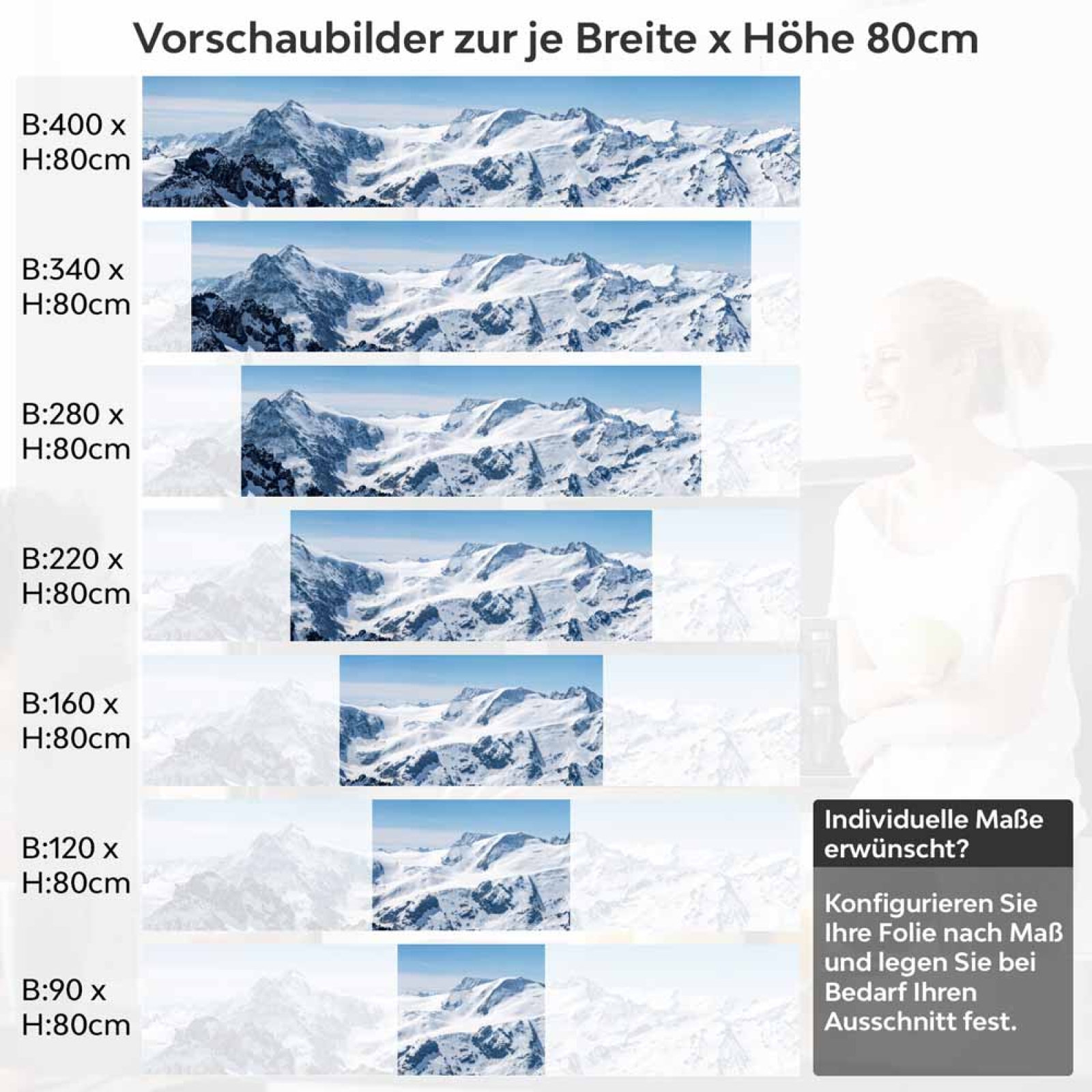 Küchenrückwand Folie ewige Eislandschaft Höhe 80cm