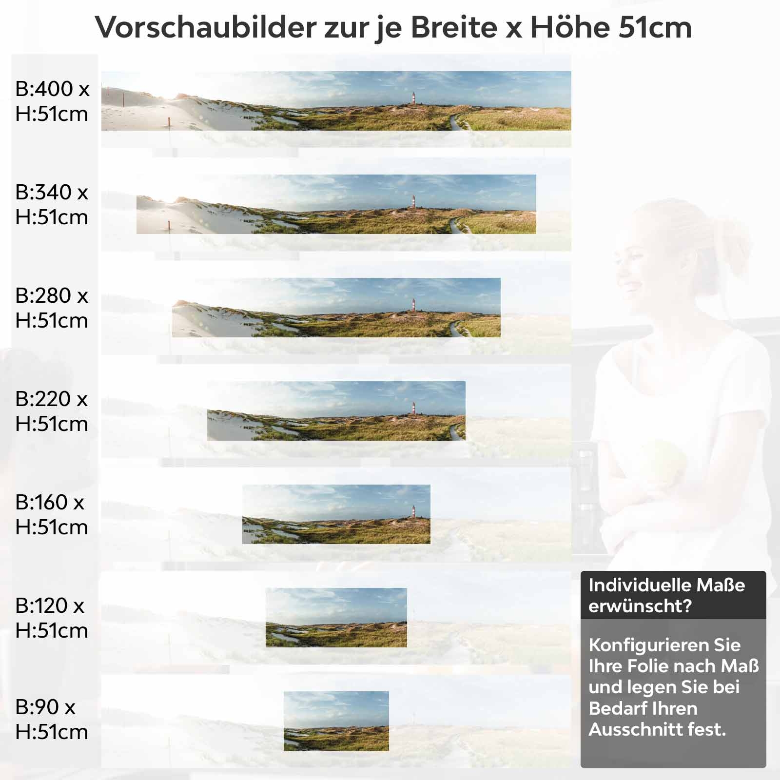 Küchenrückwand Folie Düne Nordsee Höhe 51cm