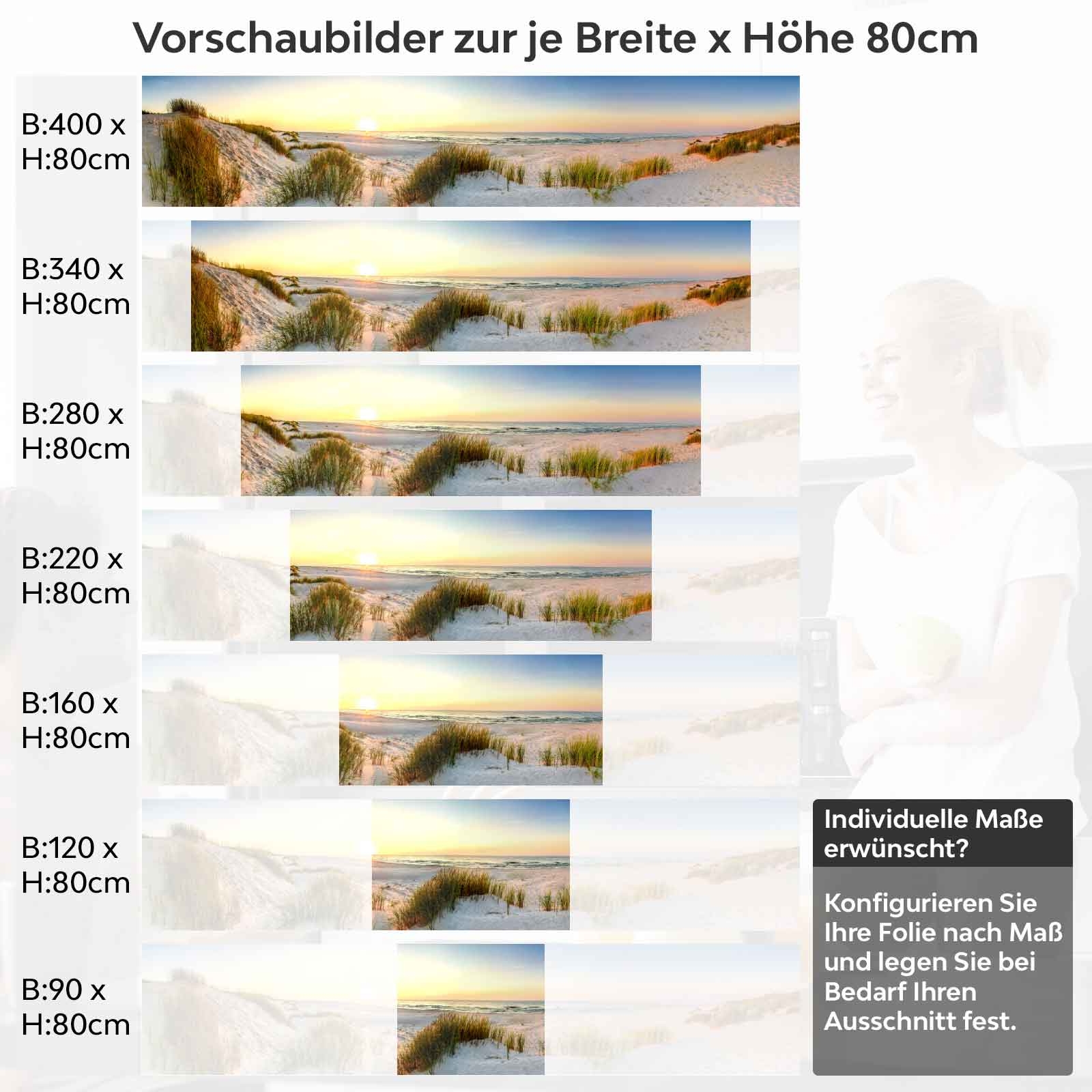 Küchenrückwand Folie Dünentraum Höhe 80cm