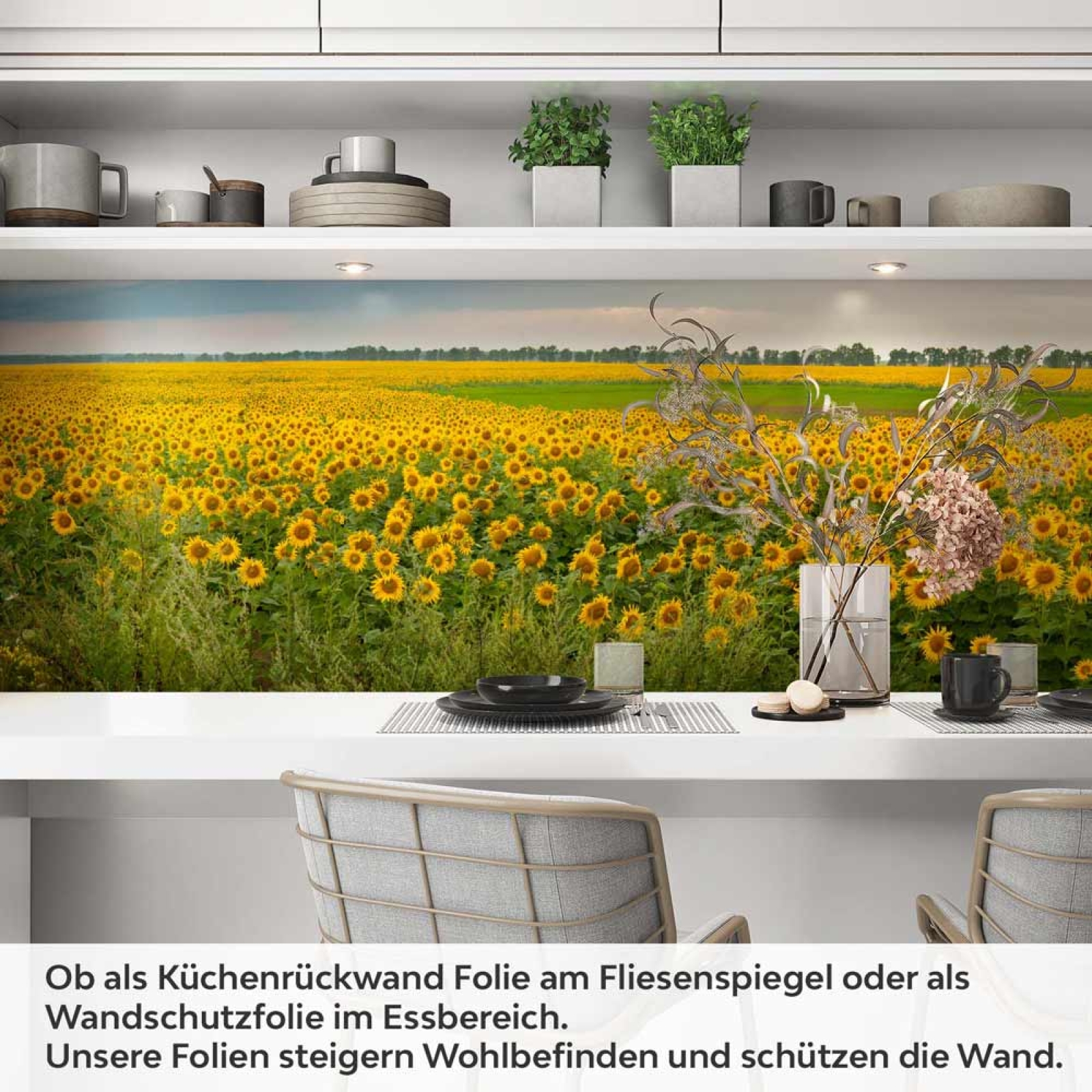 Küchenrückwand Folie Sonnenblumen Artikelbild 1