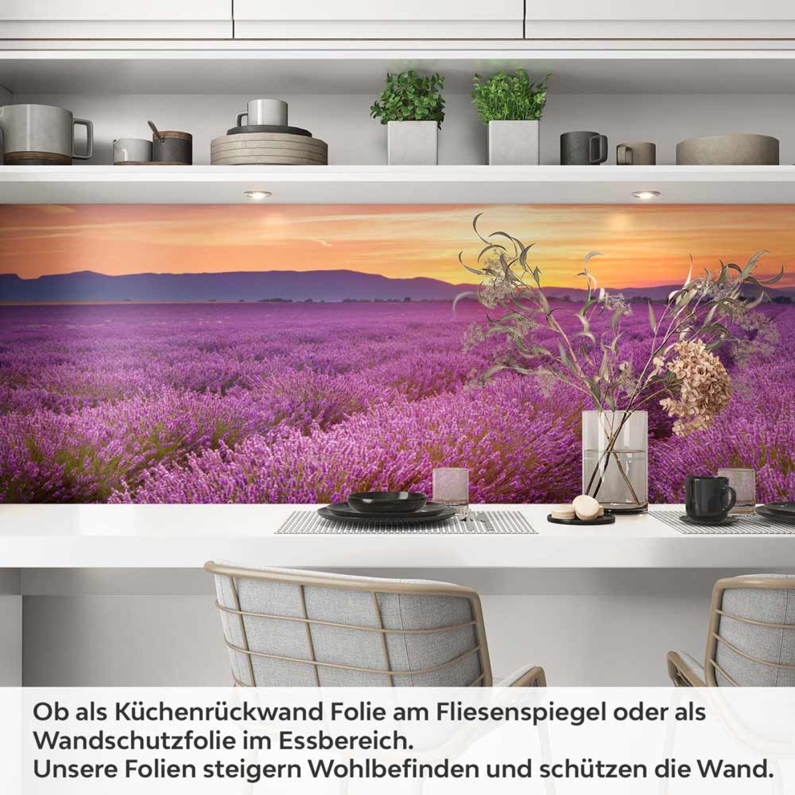 Küchenrückwand Folie Lavendel Panorama Artikelbild 1