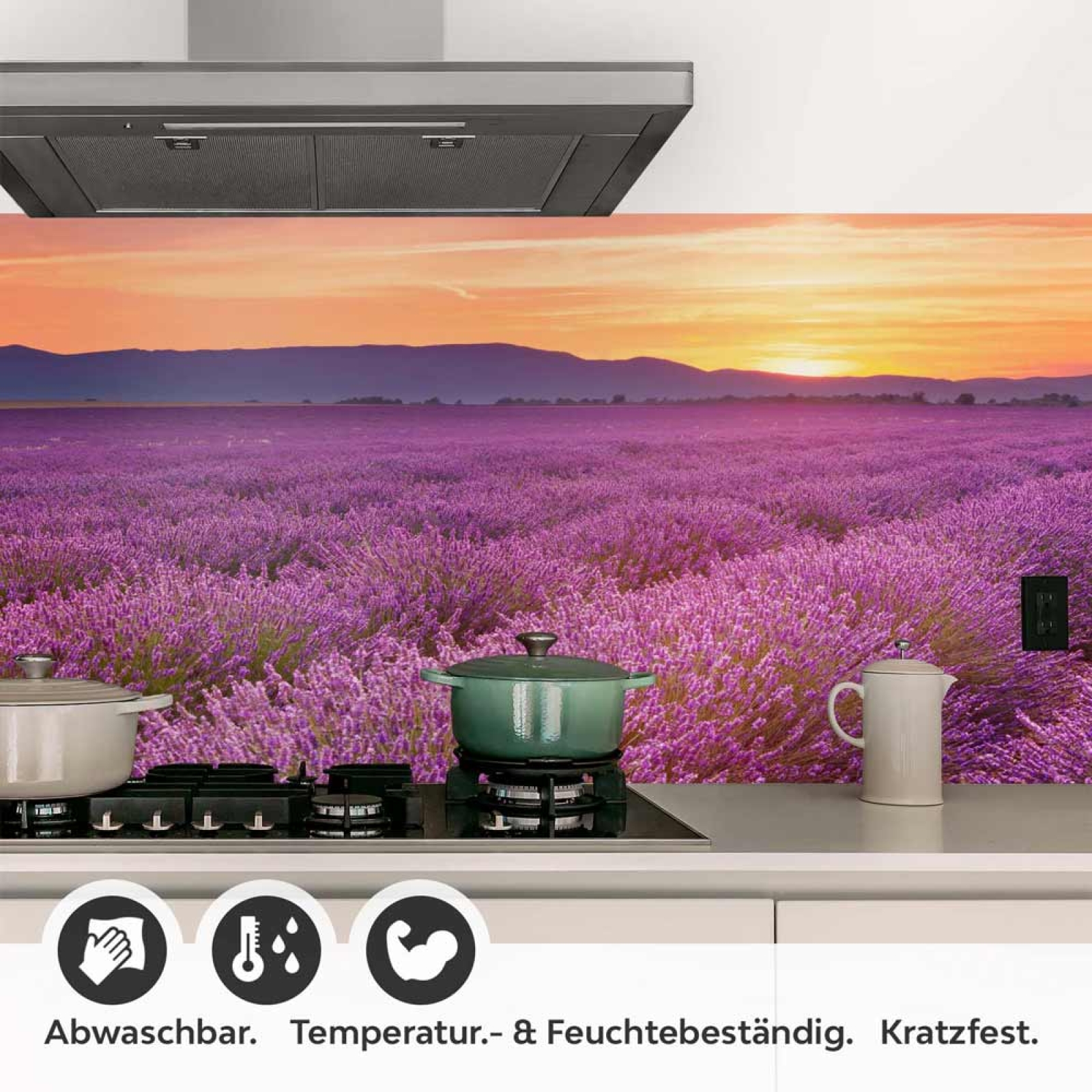 Küchenrückwand Folie Lavendel Panorama Detailbild 1