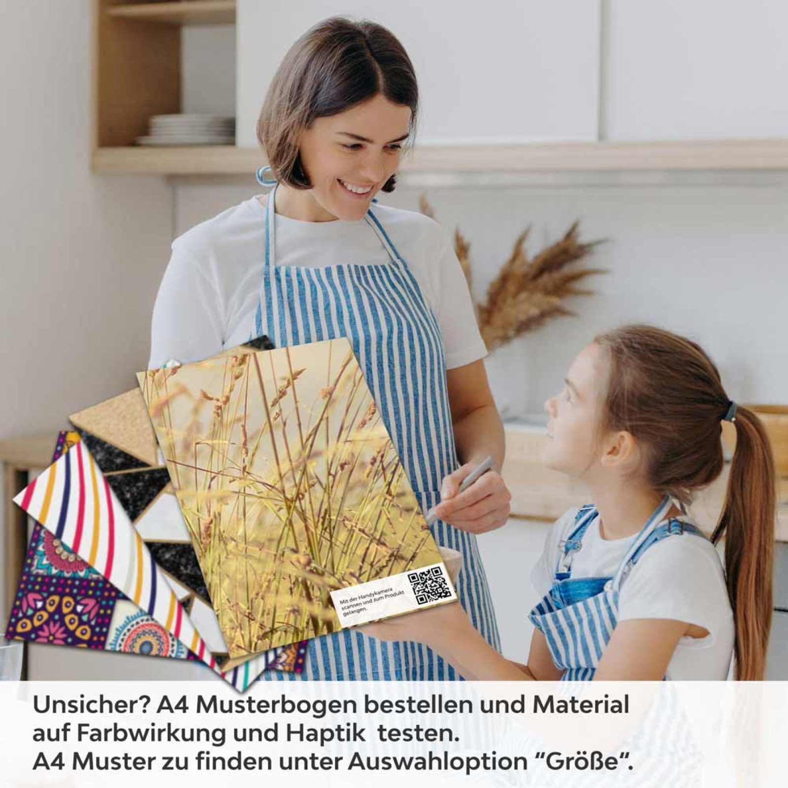 Küchenrückwand Folie Weizenfeld A4 Muster