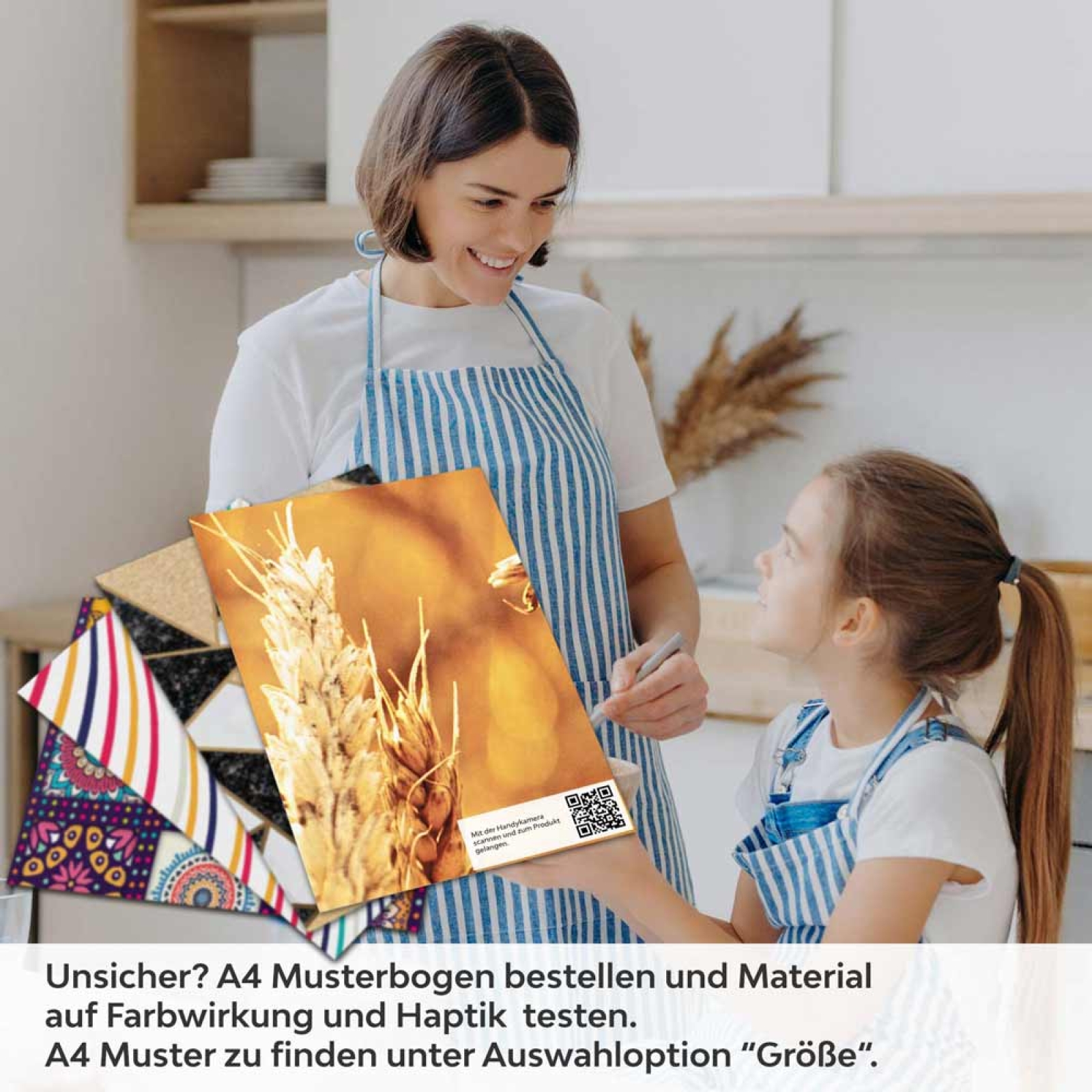 Küchenrückwand Folie Kornfeld A4 Muster