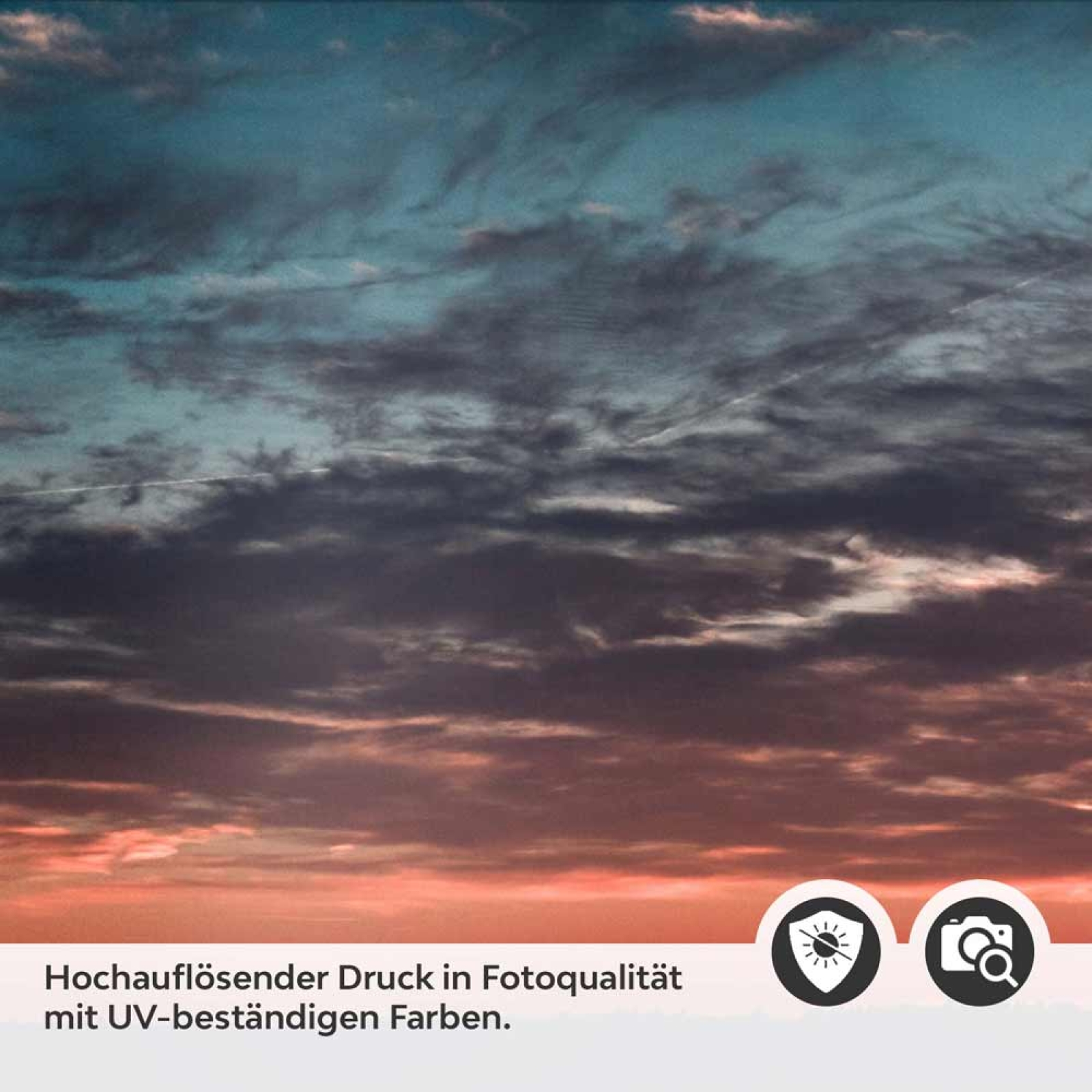 Küchenrückwand Folie Sonnenuntergang in der Wolkenkulisse Detailbild 2