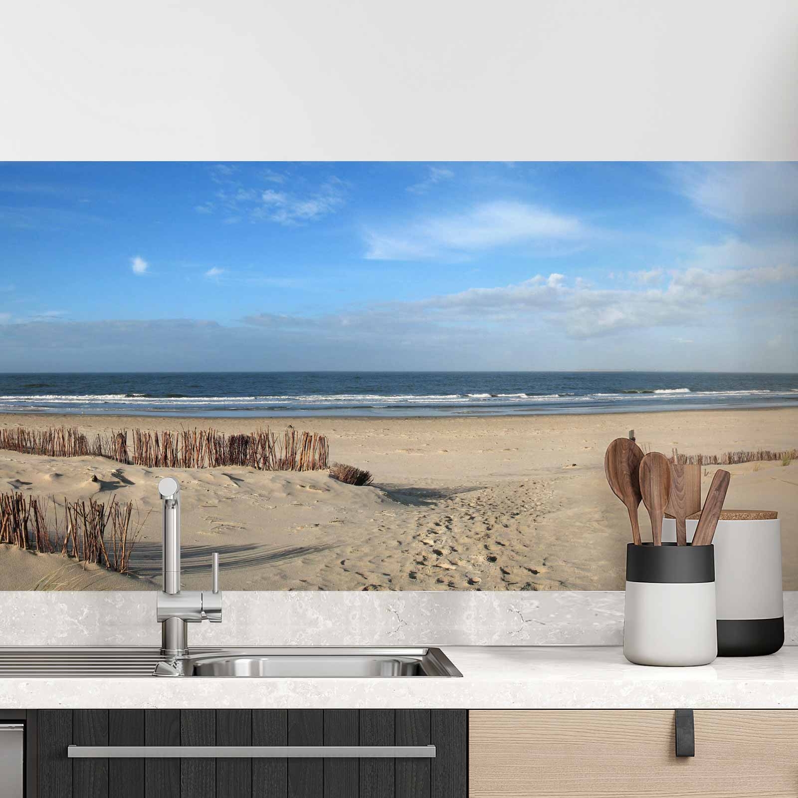 Küchenrückwand Folie Nordsee Spaziergang Hauptbild 1