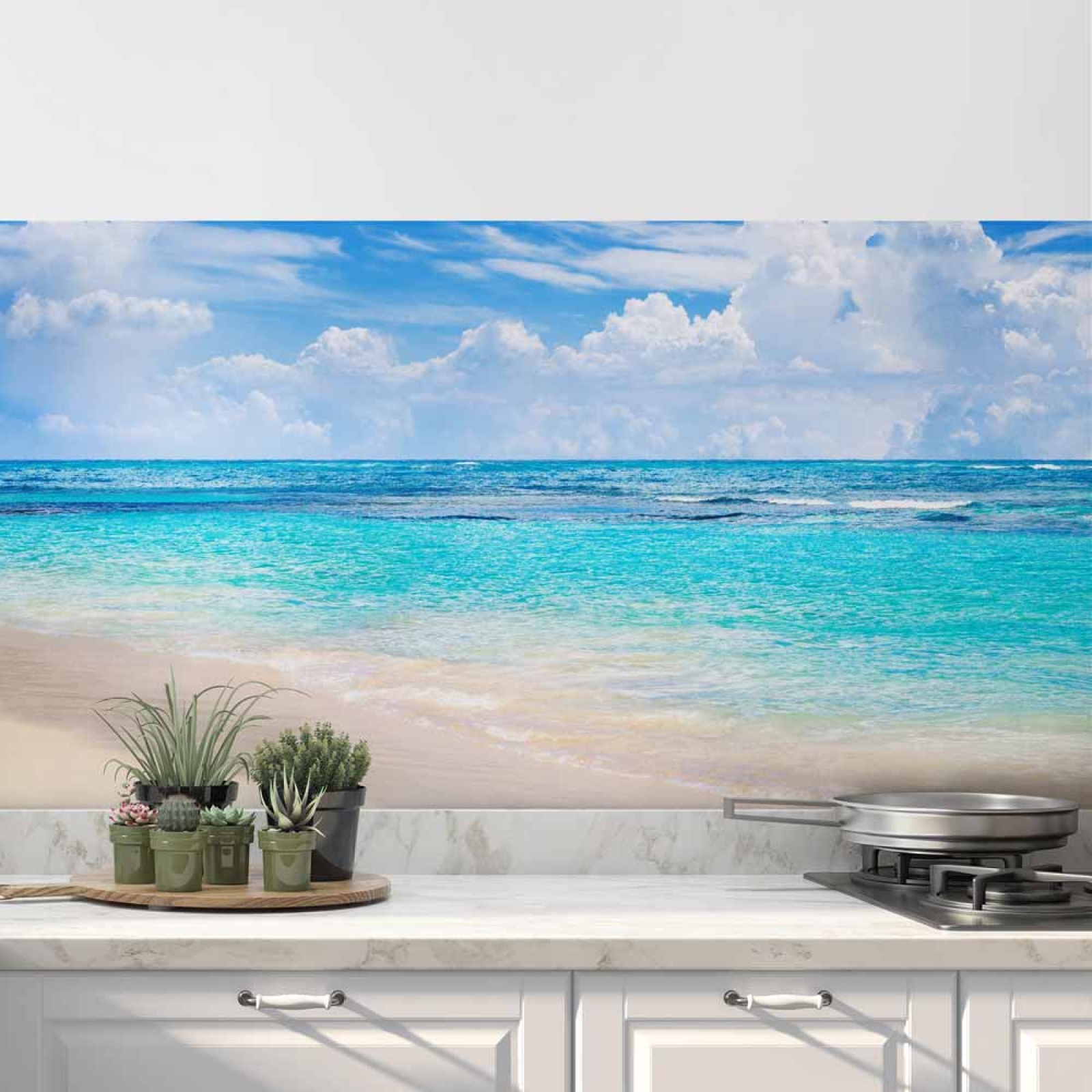 Küchenrückwand Folie Strand & Meer in himmlischen Farben Hauptbild 1