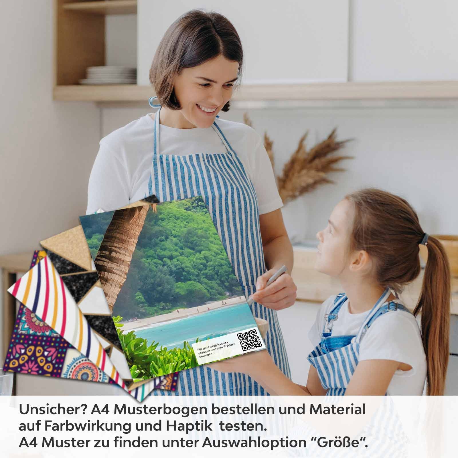 Küchenrückwand Folie Tropenidylle A4 Muster