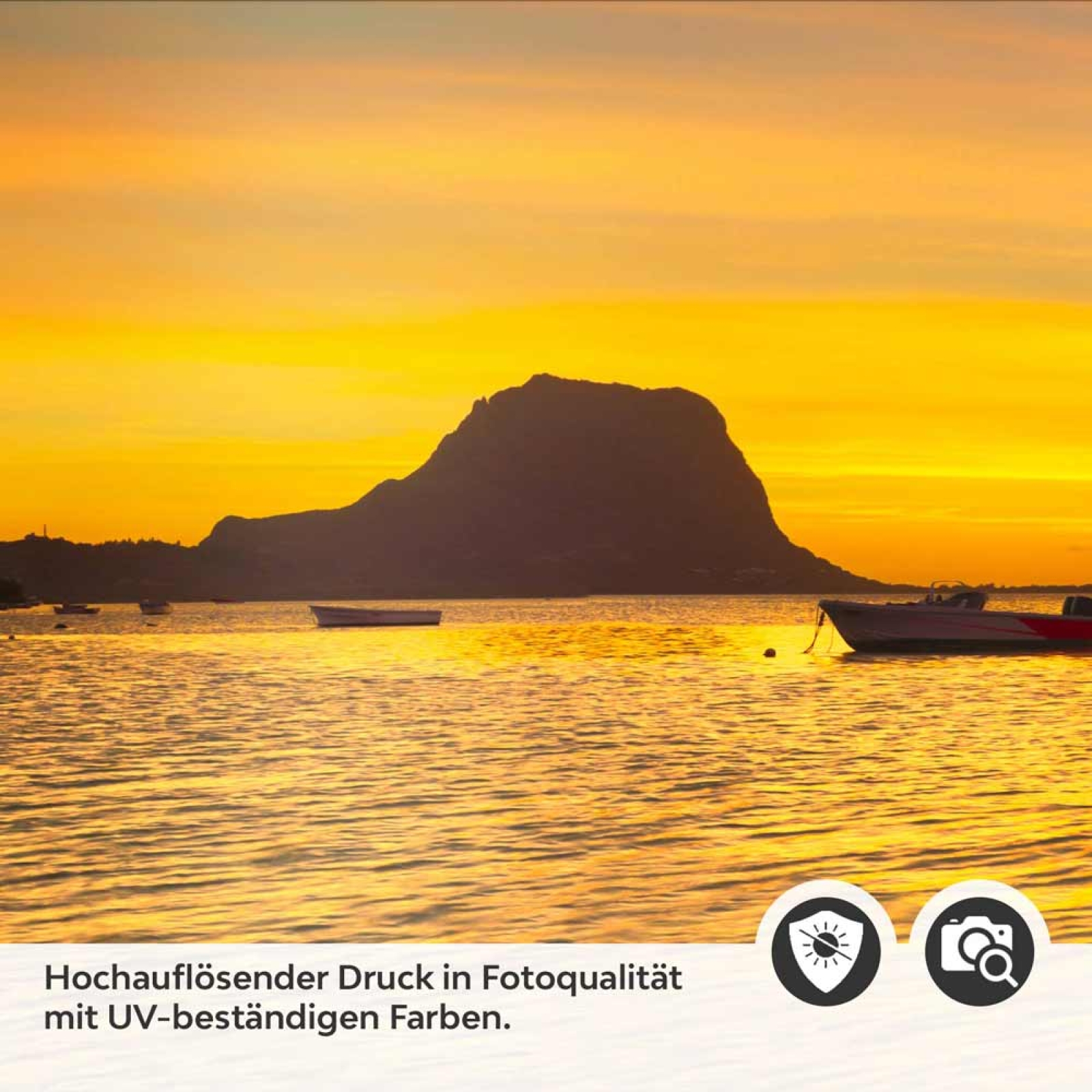 Küchenrückwand Folie Holzboote im Meer Detailbild 2