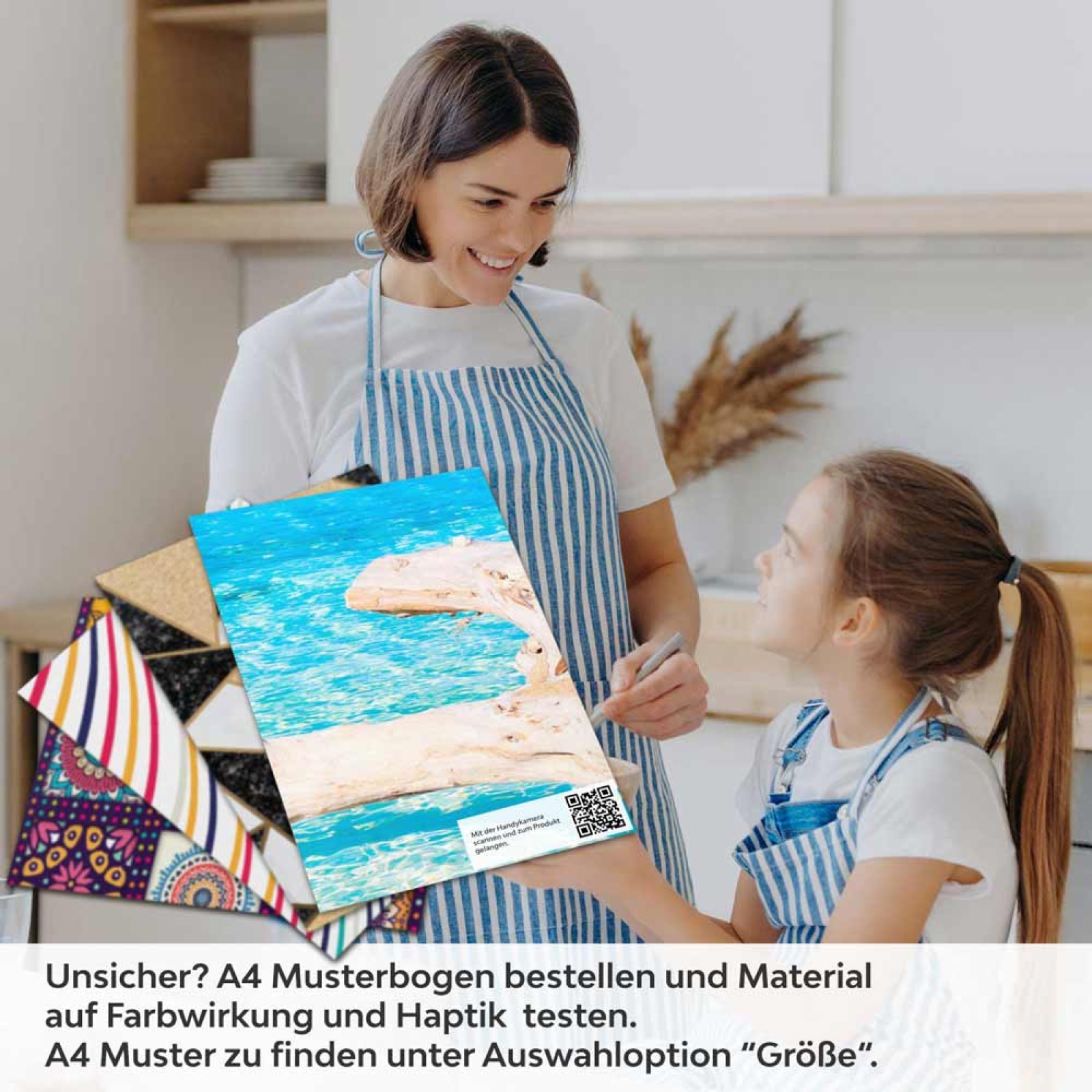 Küchenrückwand Folie Treibholz im kristallklarem Meer A4 Muster
