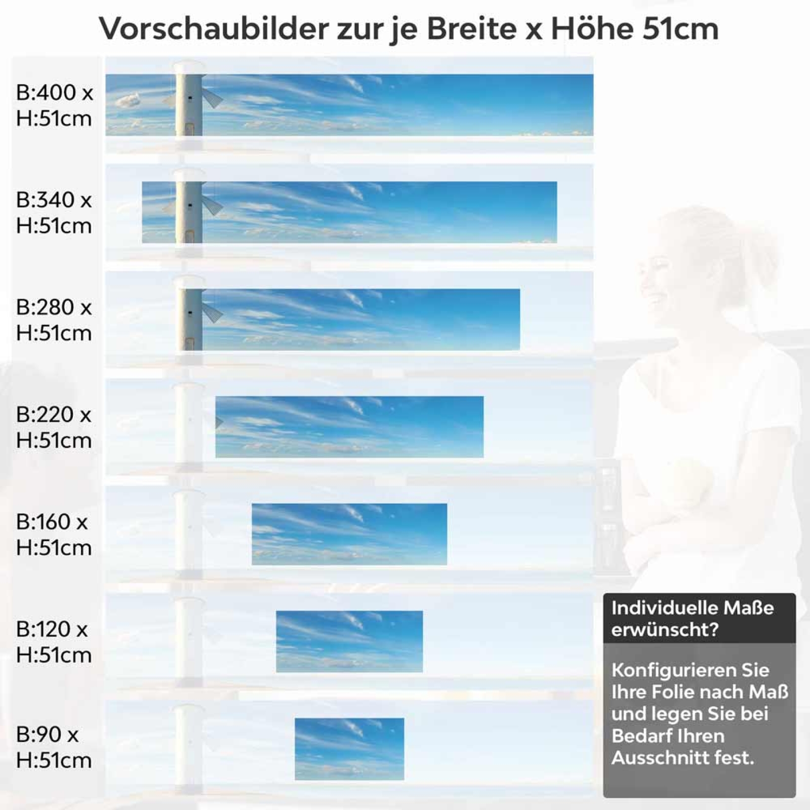 Küchenrückwand Folie Mühlenbake Höhe 51cm