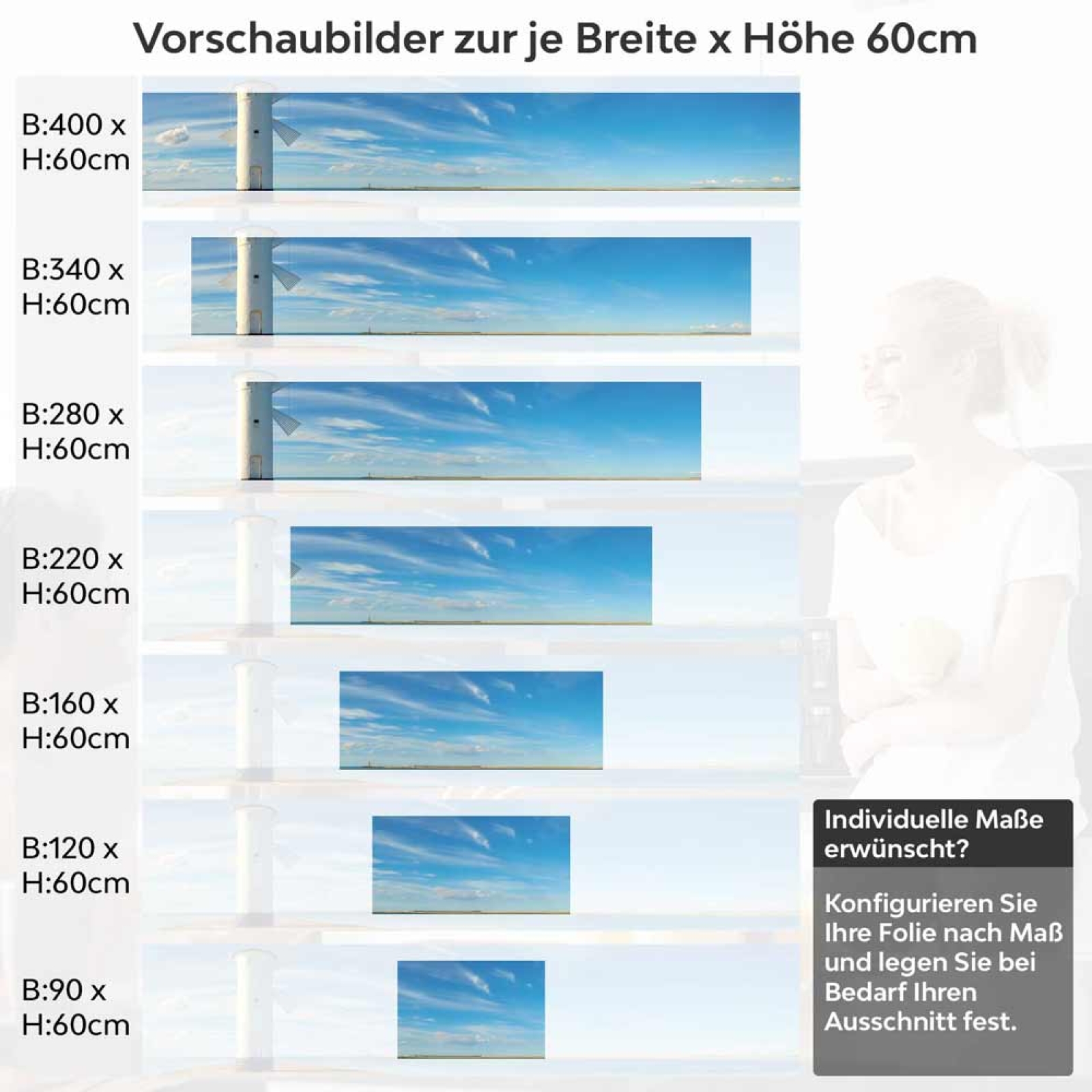 Küchenrückwand Folie Mühlenbake Höhe 60cm