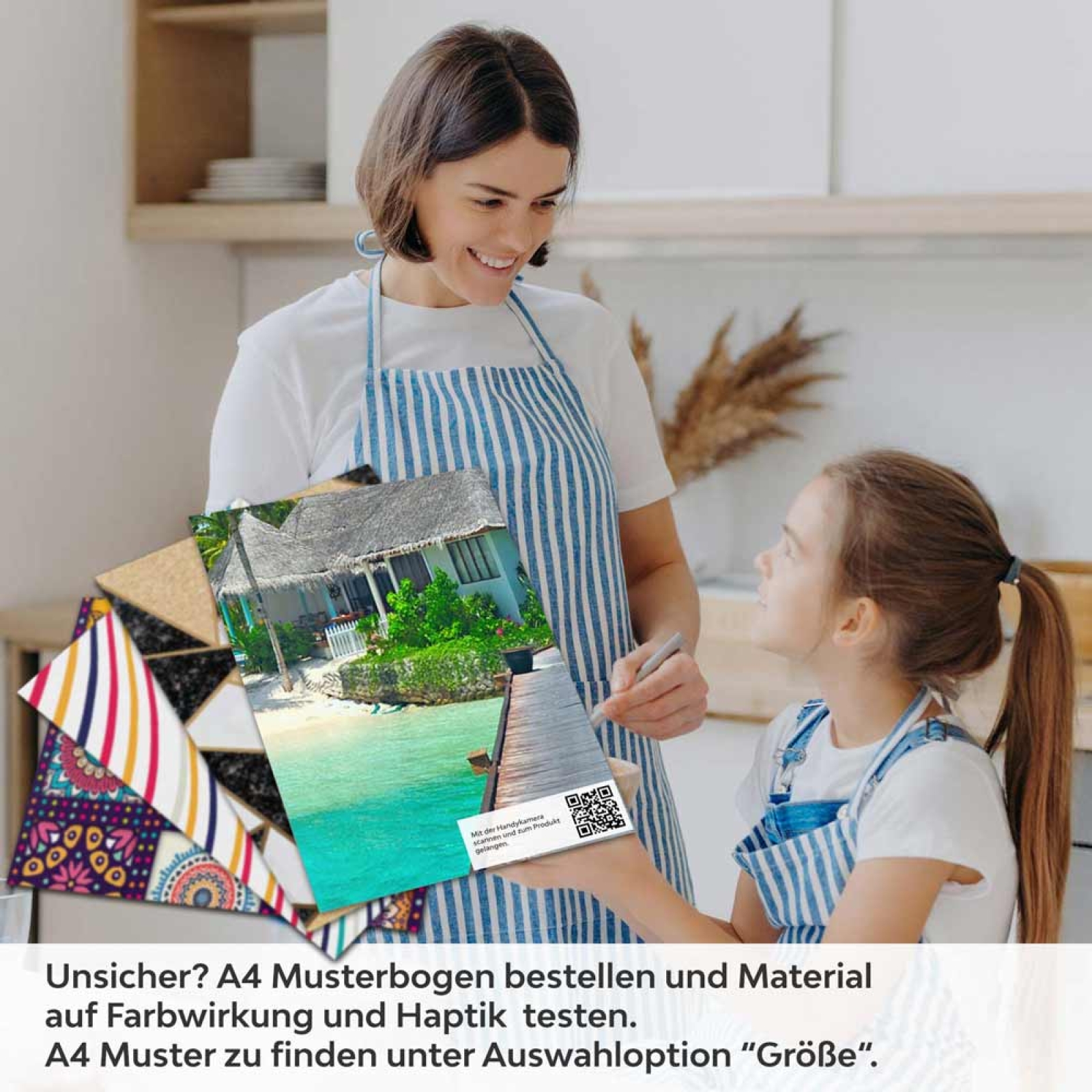 Küchenrückwand Folie Steg auf den Malediven A4 Muster