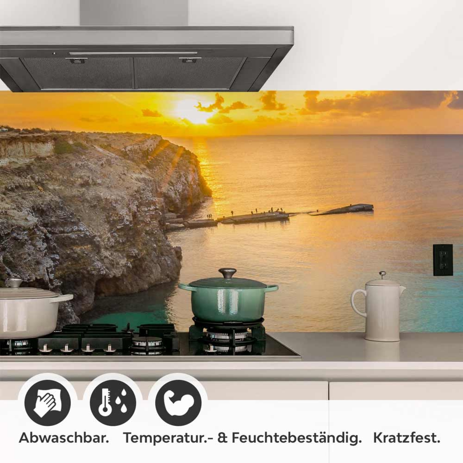 Küchenrückwand Folie Malta Küstenschönheit Detailbild 1