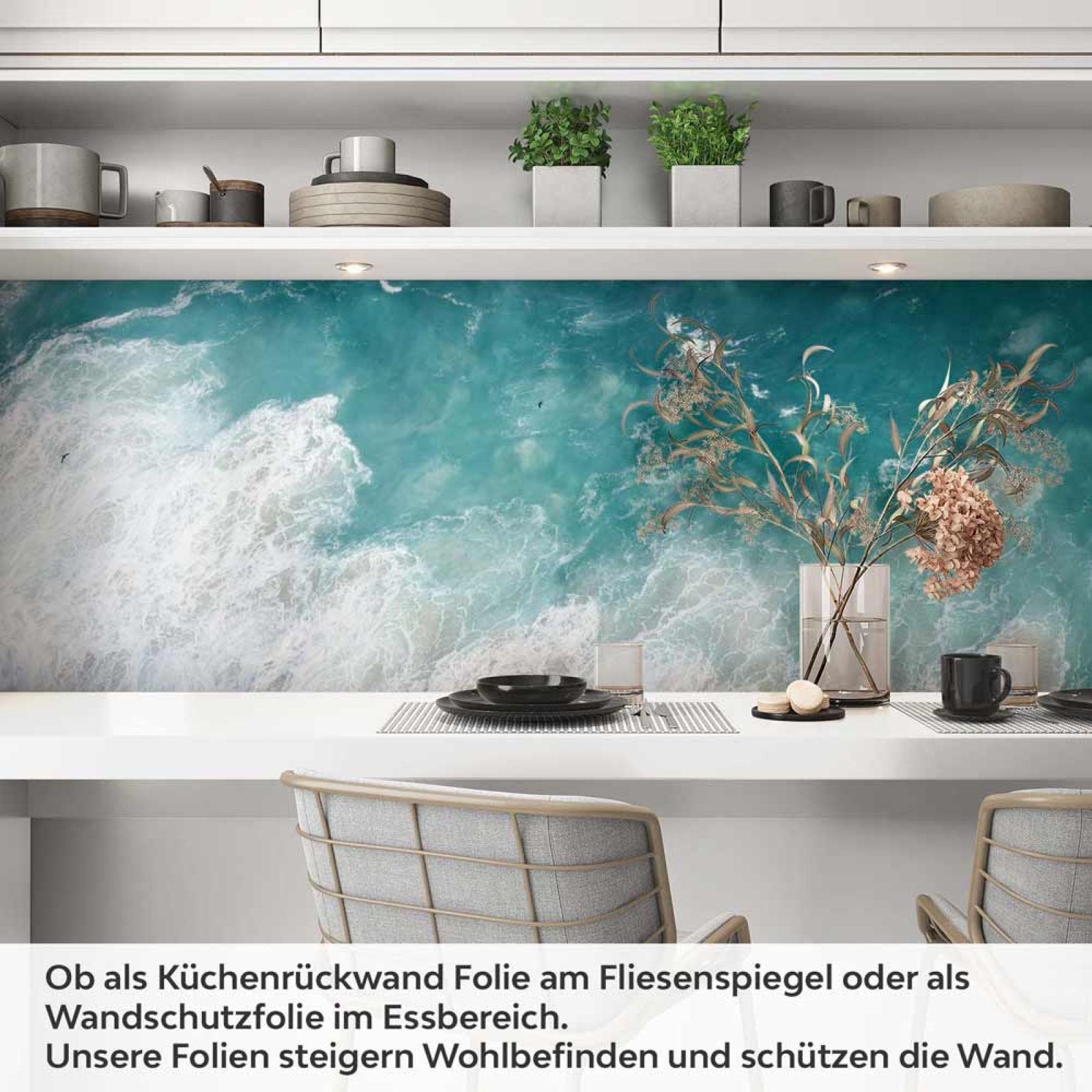 Küchenrückwand Folie Ozean Wellen Oberfläche Artikelbild 1