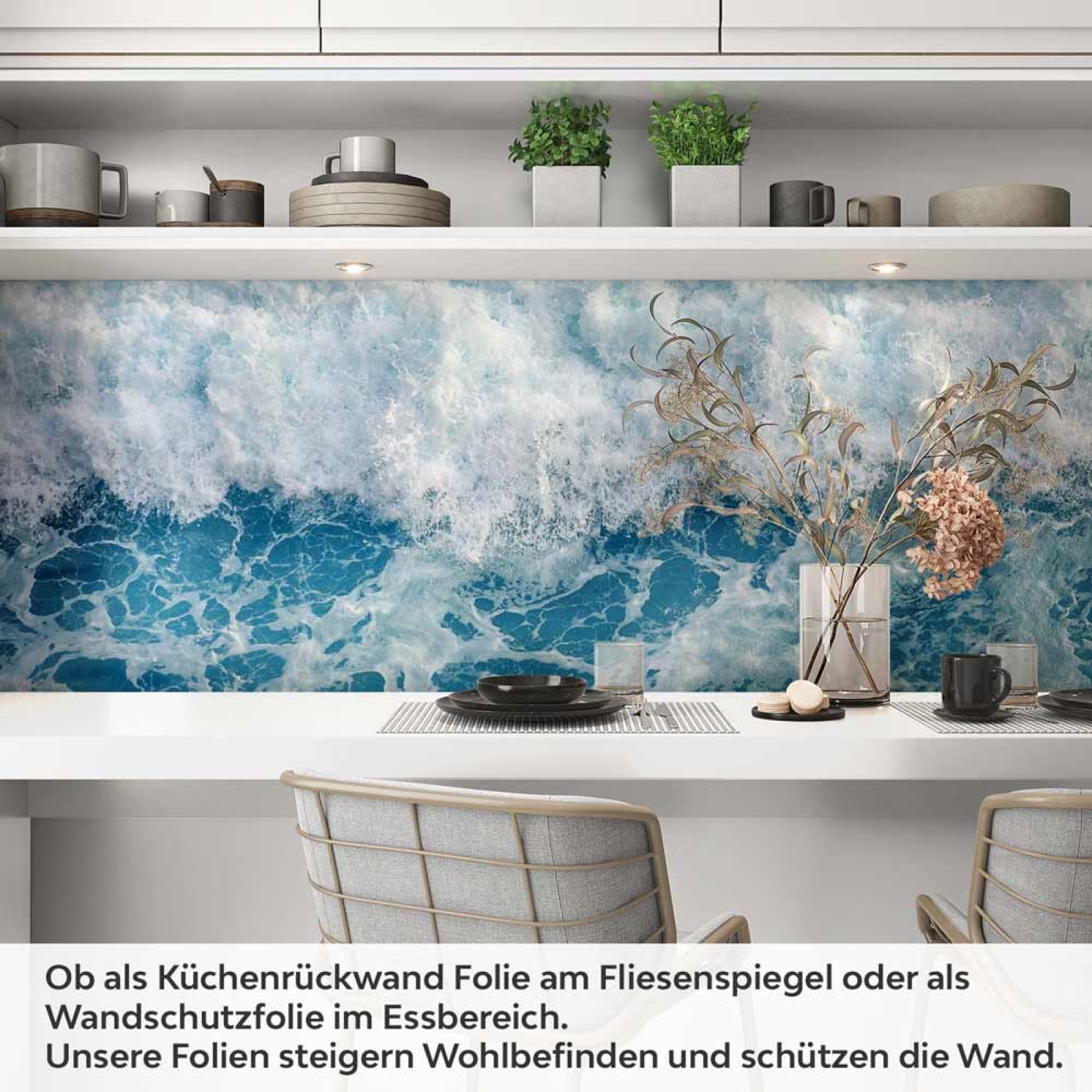 Küchenrückwand Folie Meereswellen Artikelbild 1