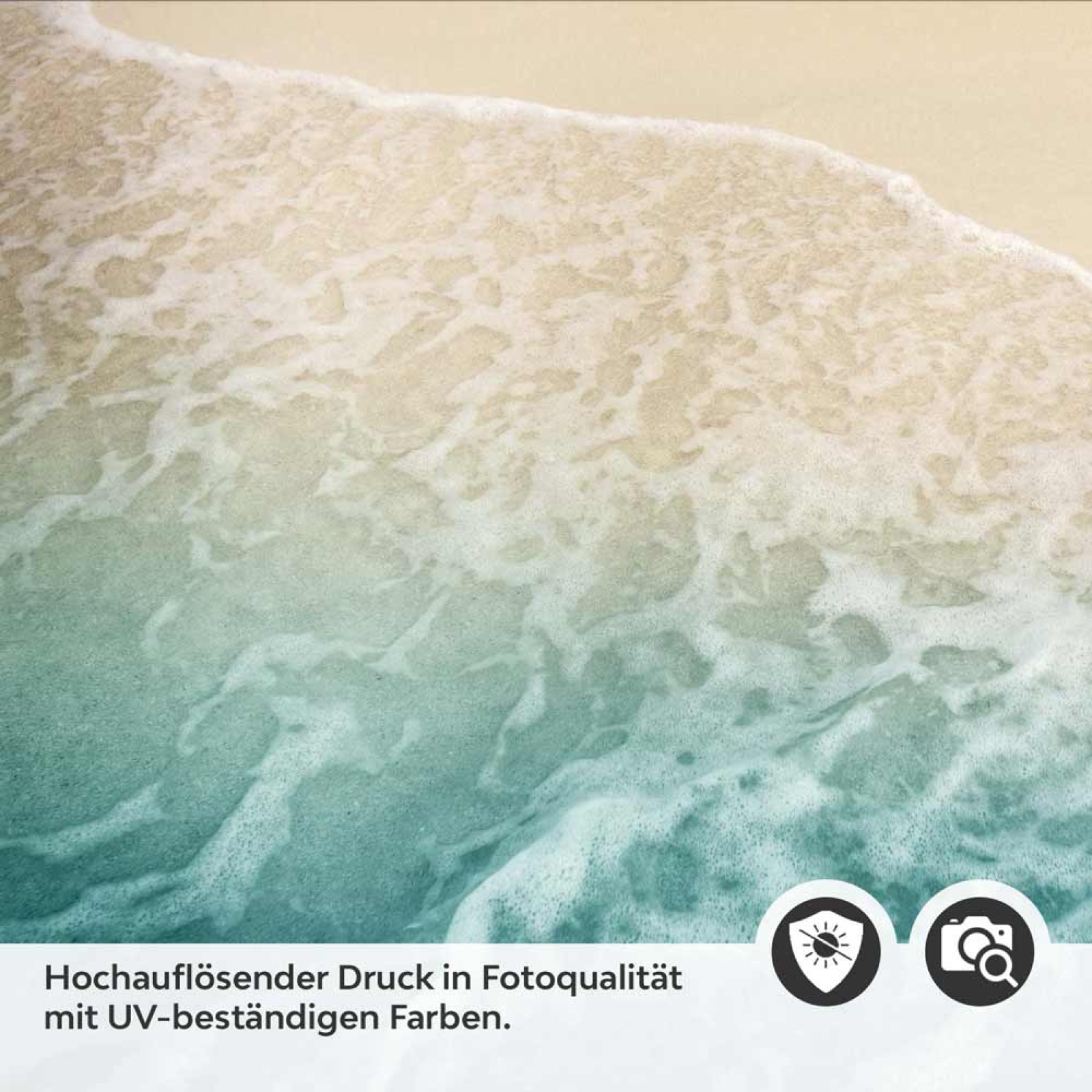 Küchenrückwand Folie goldener Strand & türkises Meer Detailbild 2