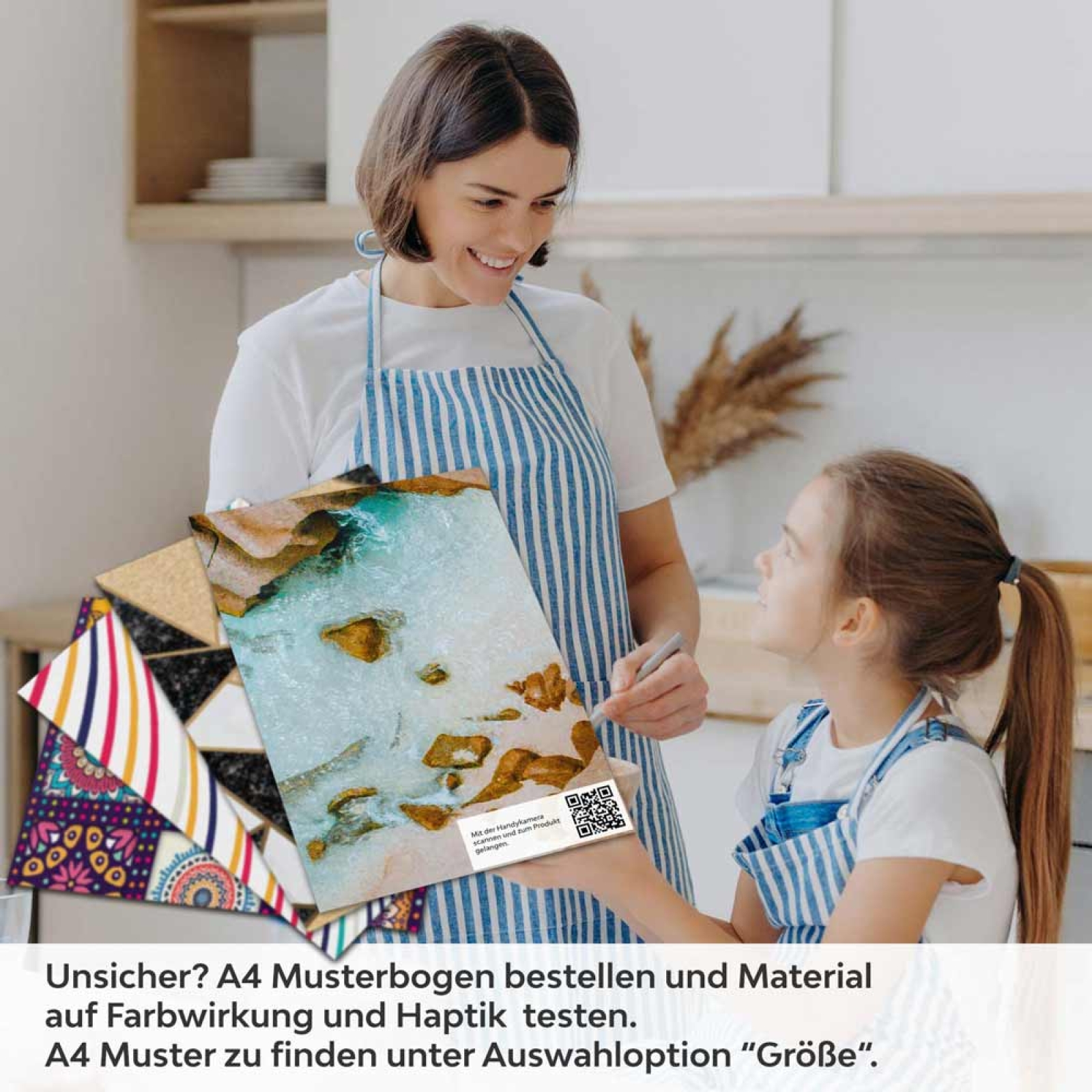 Küchenrückwand Folie felsige Oase A4 Muster