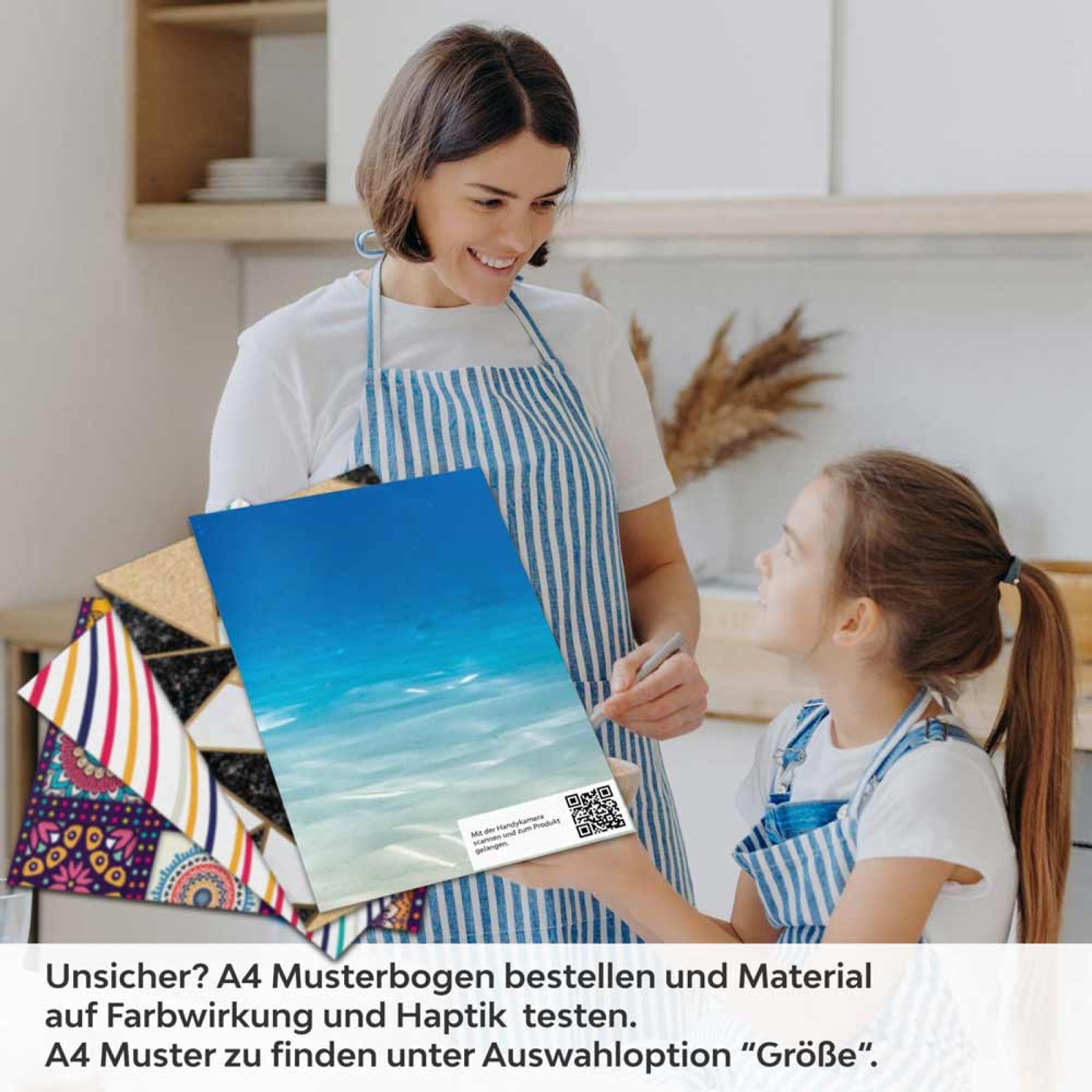 Küchenrückwand Folie schimmernde Tiefe A4 Muster
