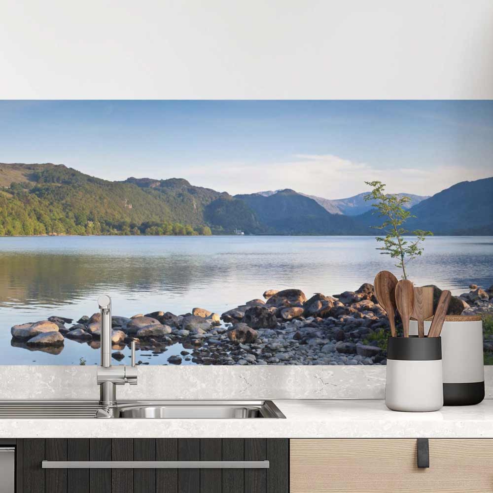 Küchenrückwand Folie harmonische Seelandschaft Hauptbild 1