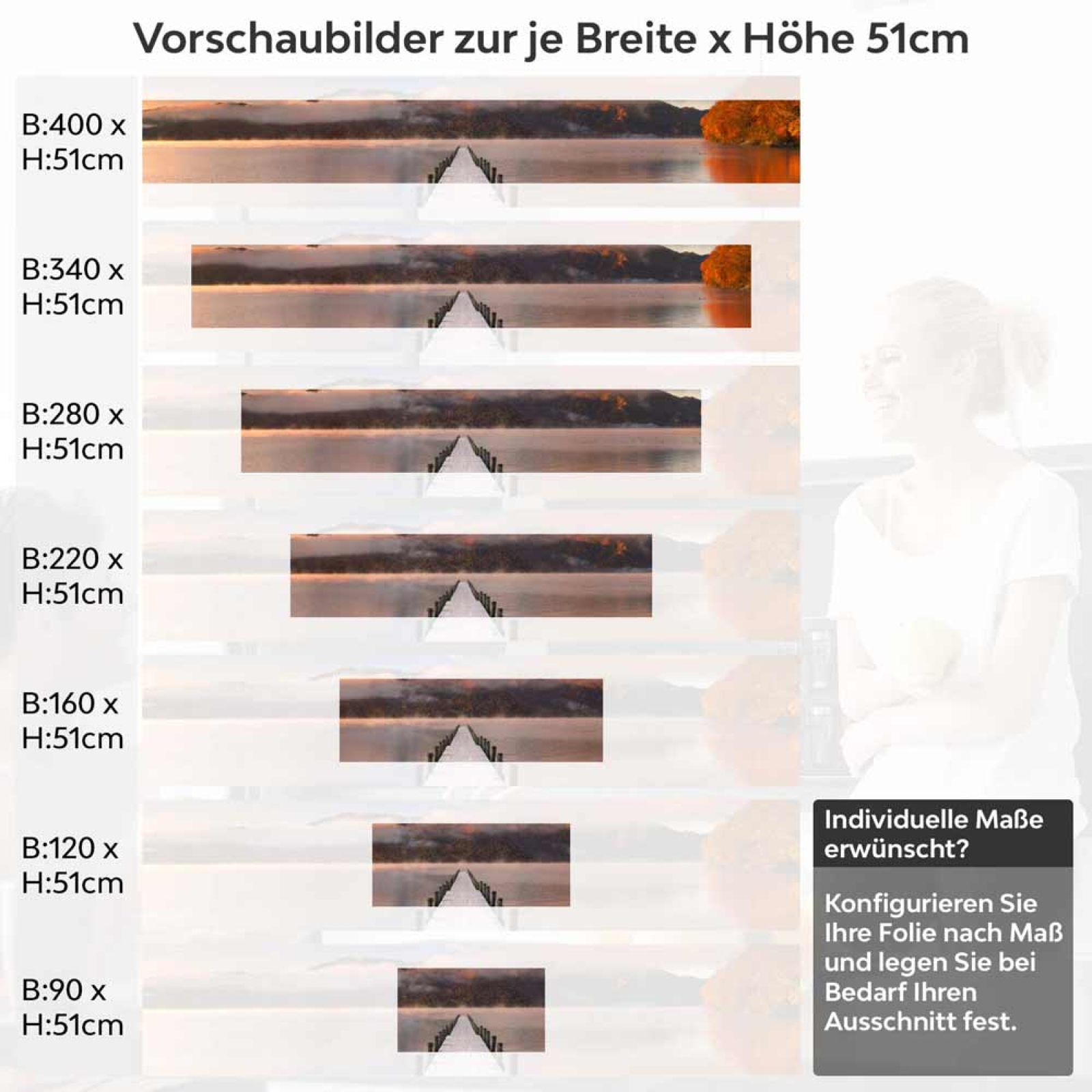 Küchenrückwand Folie Anlegesteg am See Höhe 51cm