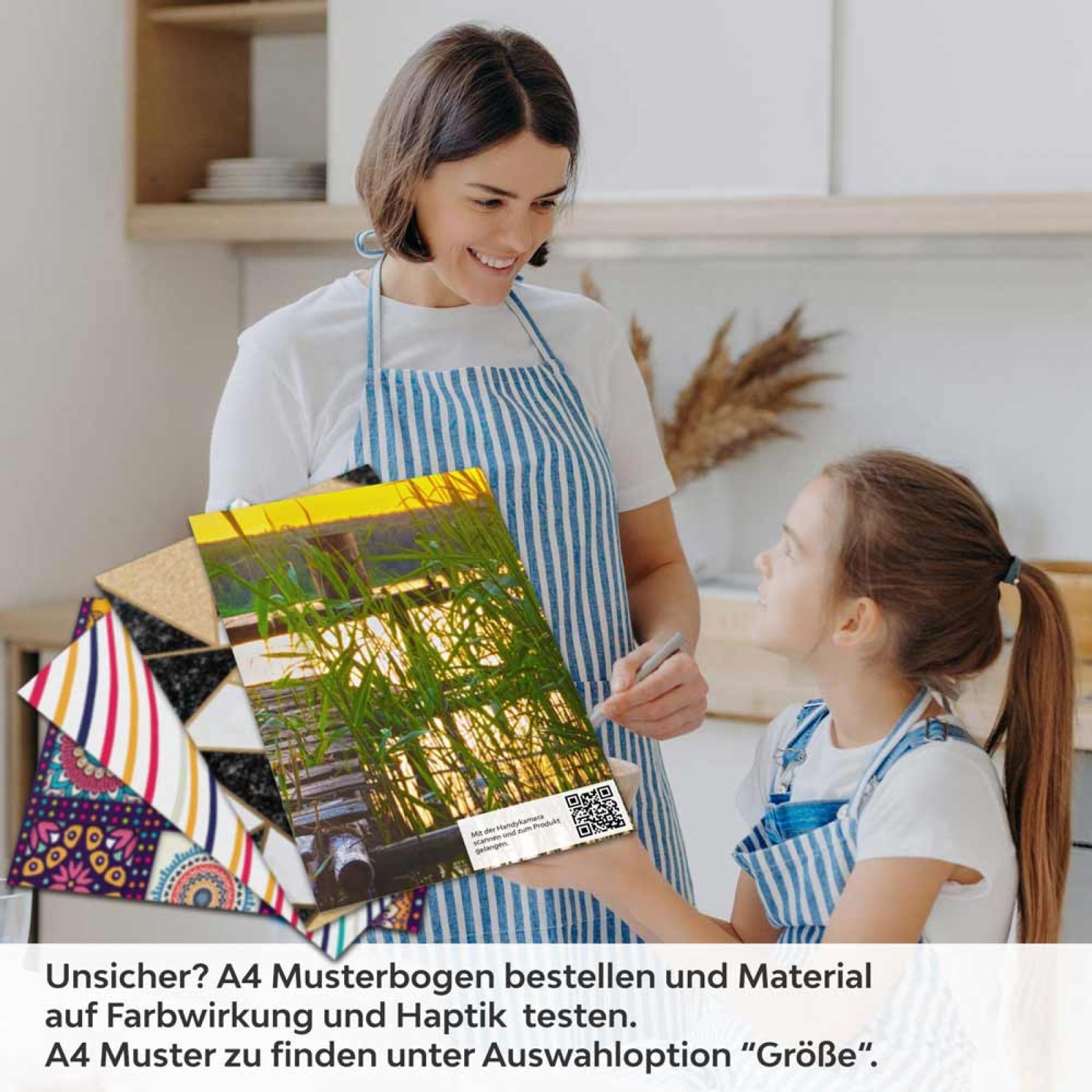 Küchenrückwand Folie Steg im Seeidylle A4 Muster