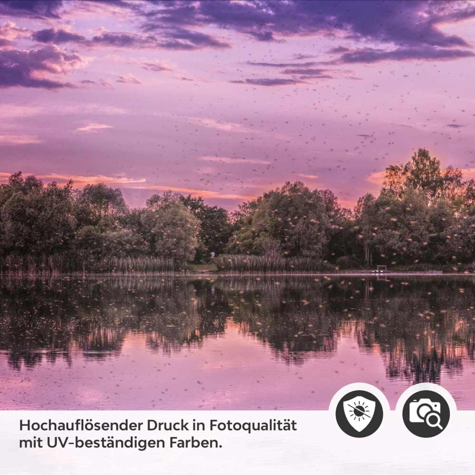 Küchenrückwand Folie See in magischer Abendstimmung Detailbild 2