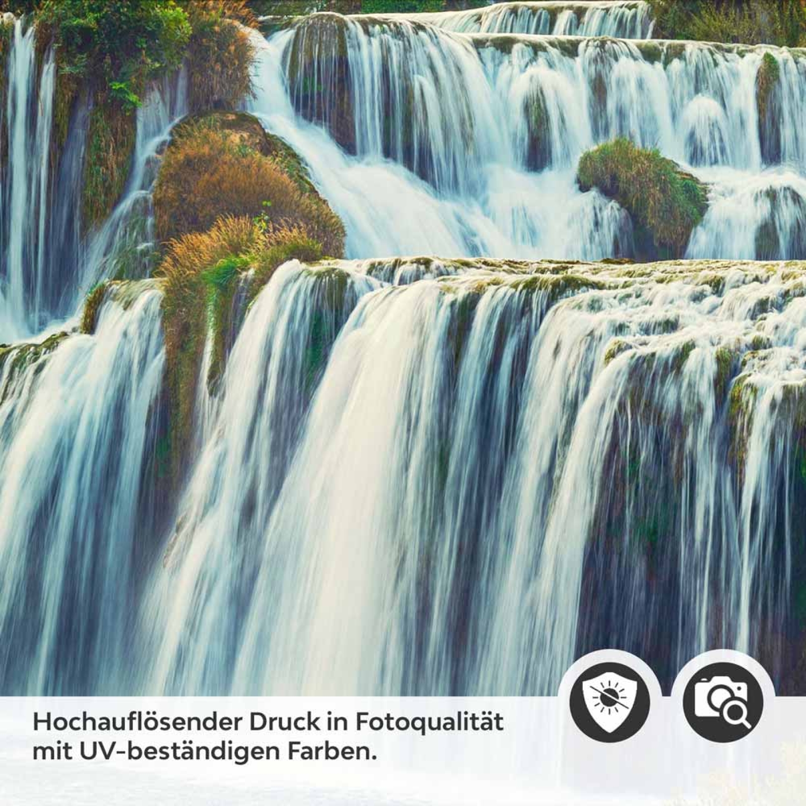Küchenrückwand Folie Wald & Wasserfall Detailbild 2