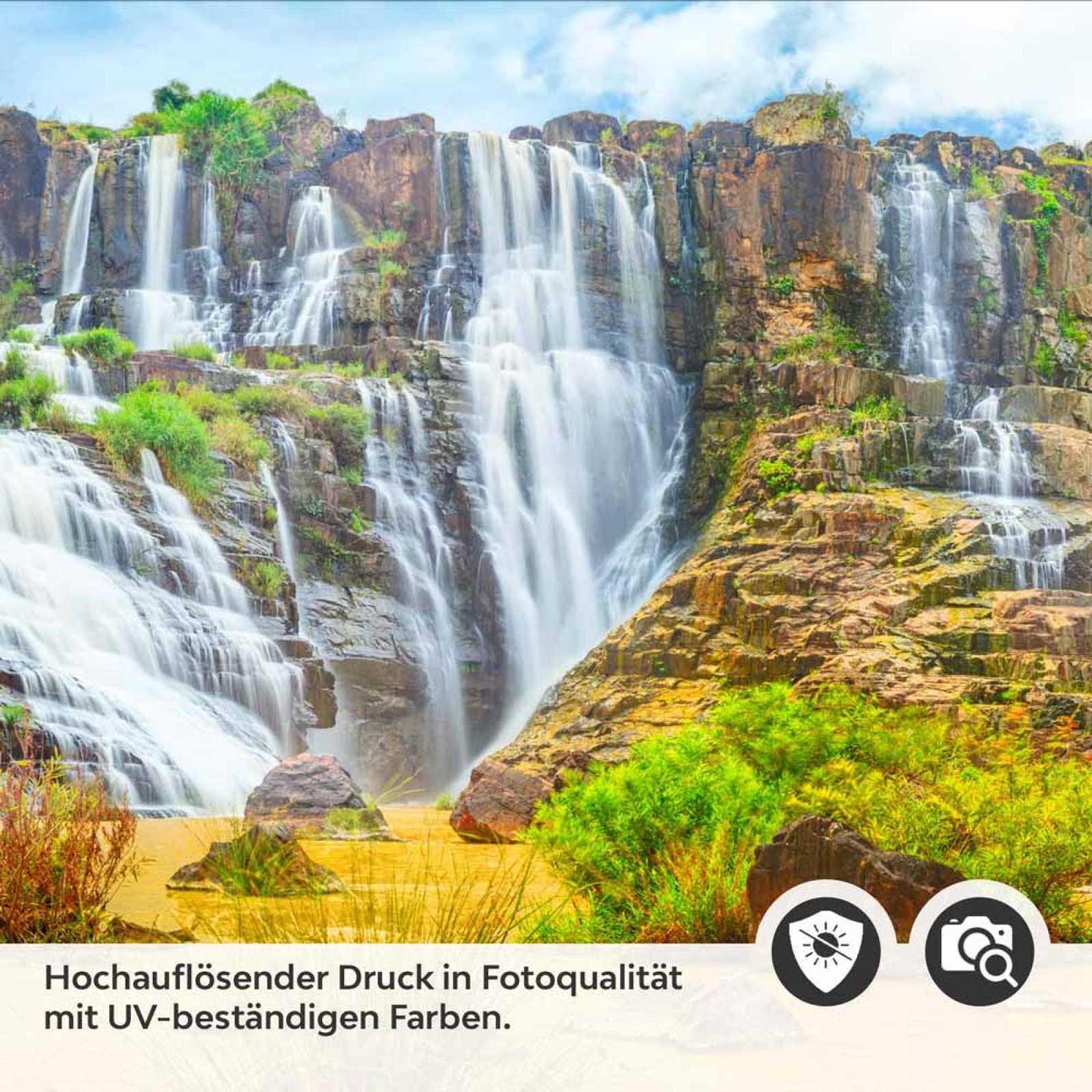 Küchenrückwand Folie Goldener Wasserfall Detailbild 2