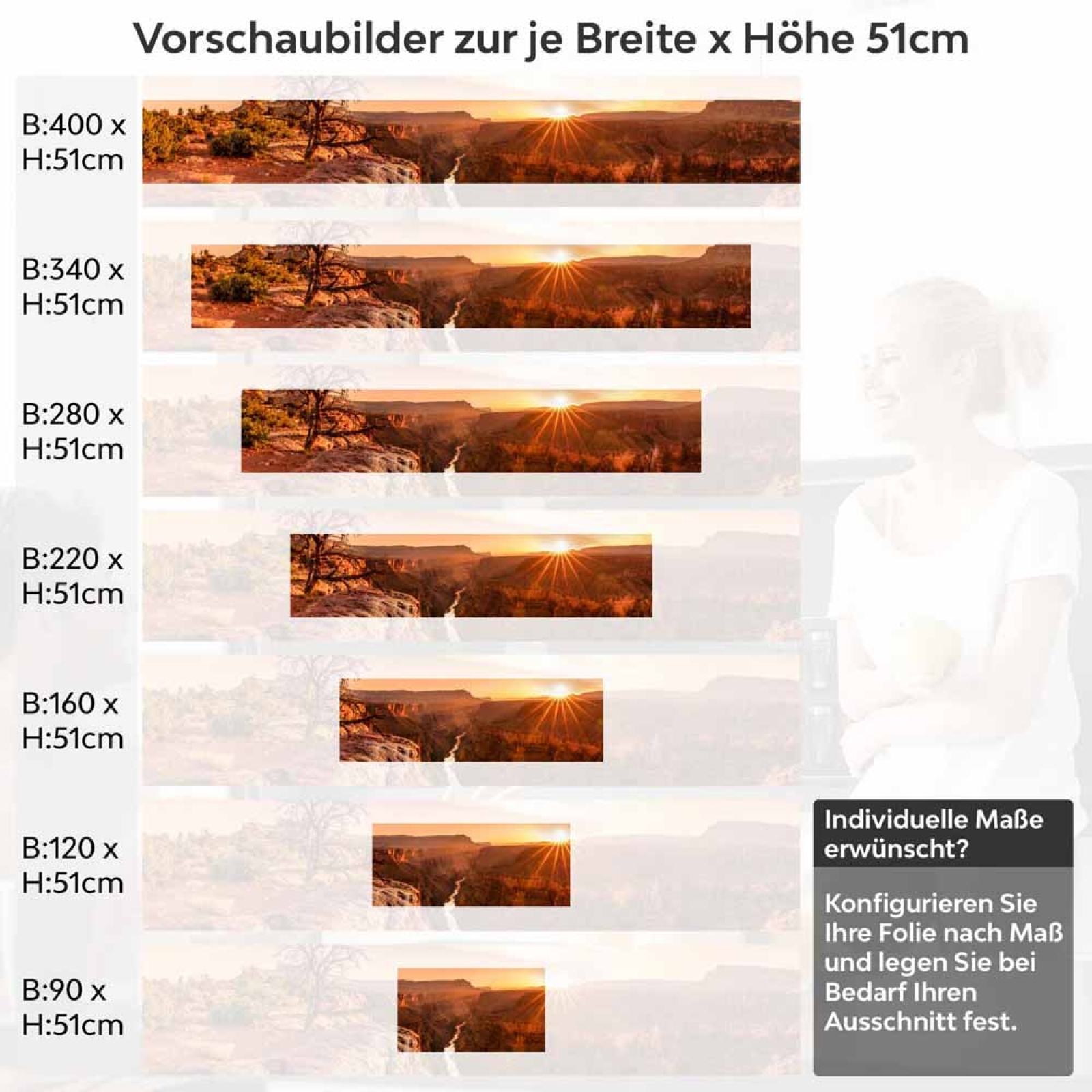 Küchenrückwand Folie Canyon Landschaft Höhe 51cm