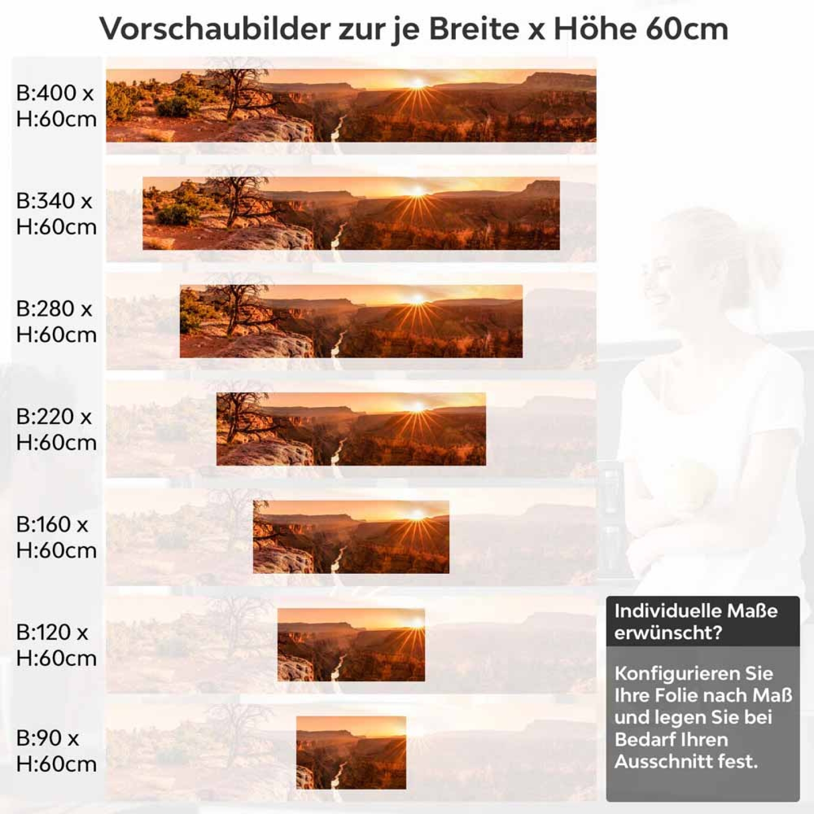 Küchenrückwand Folie Canyon Landschaft Höhe 60cm