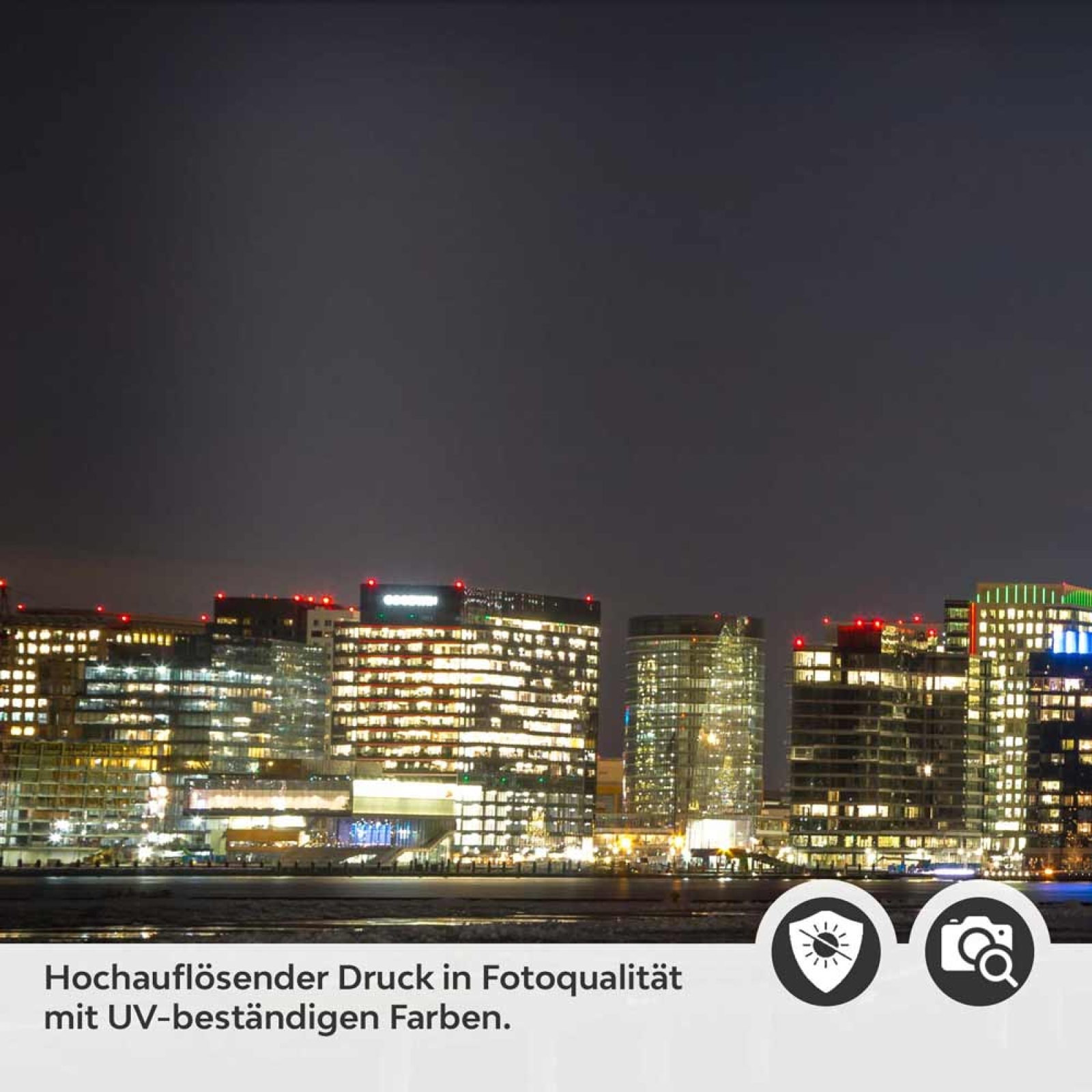 Küchenrückwand Folie Bostons Skyline bei Nacht Detailbild 2