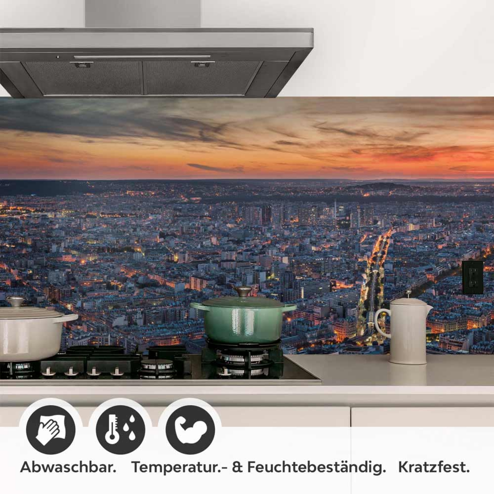 Küchenrückwand Folie Panorama Stadtblick Detailbild 1