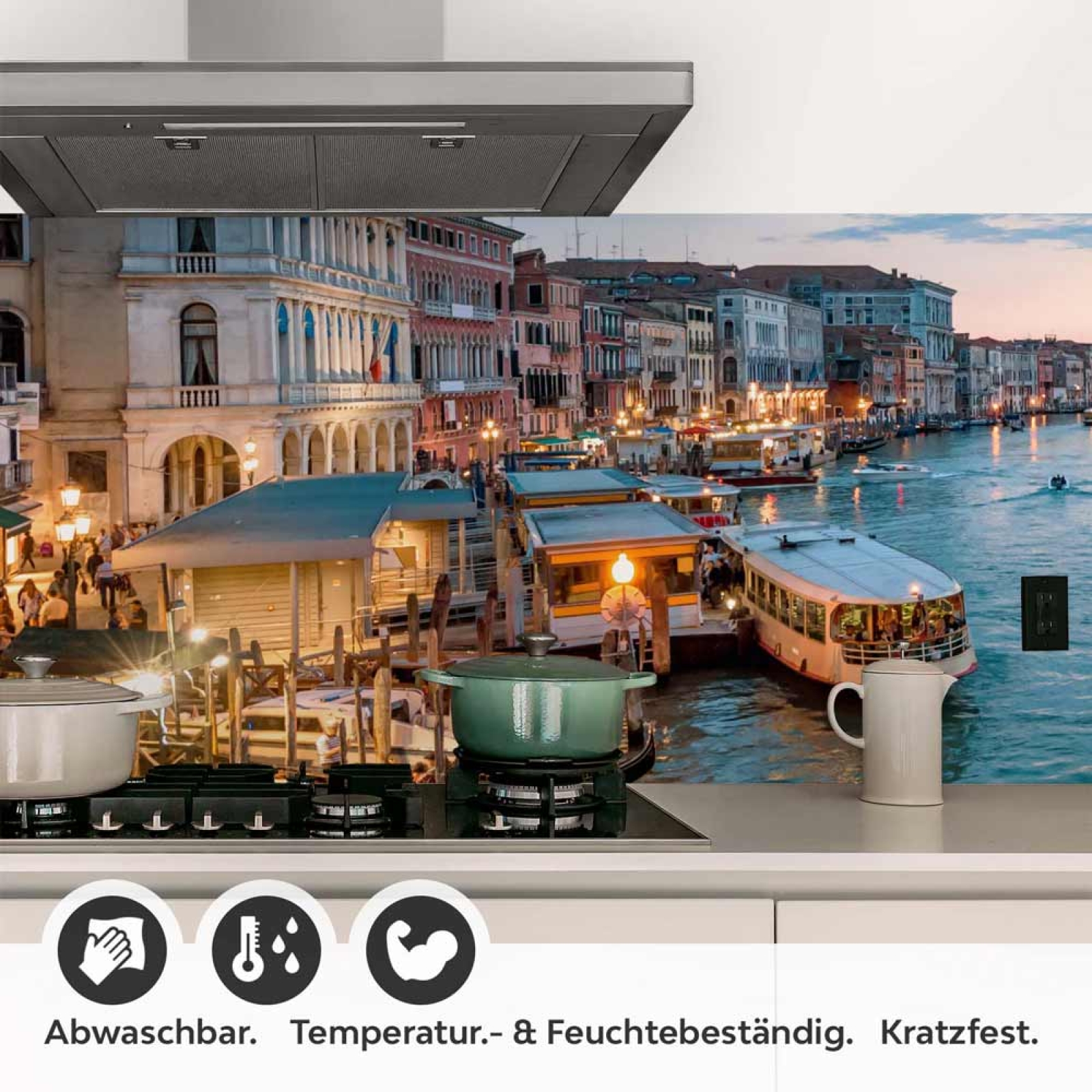 Küchenrückwand Folie italienischen Altstadtidylle Detailbild 1