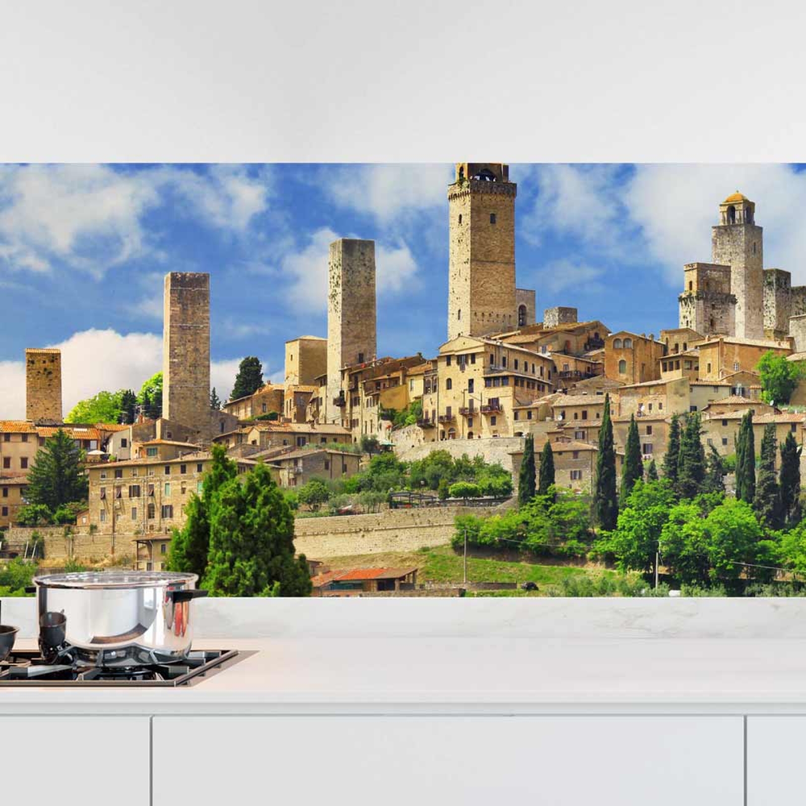 Küchenrückwand Folie Altstadt mit mediterranem Charme Hauptbild 1