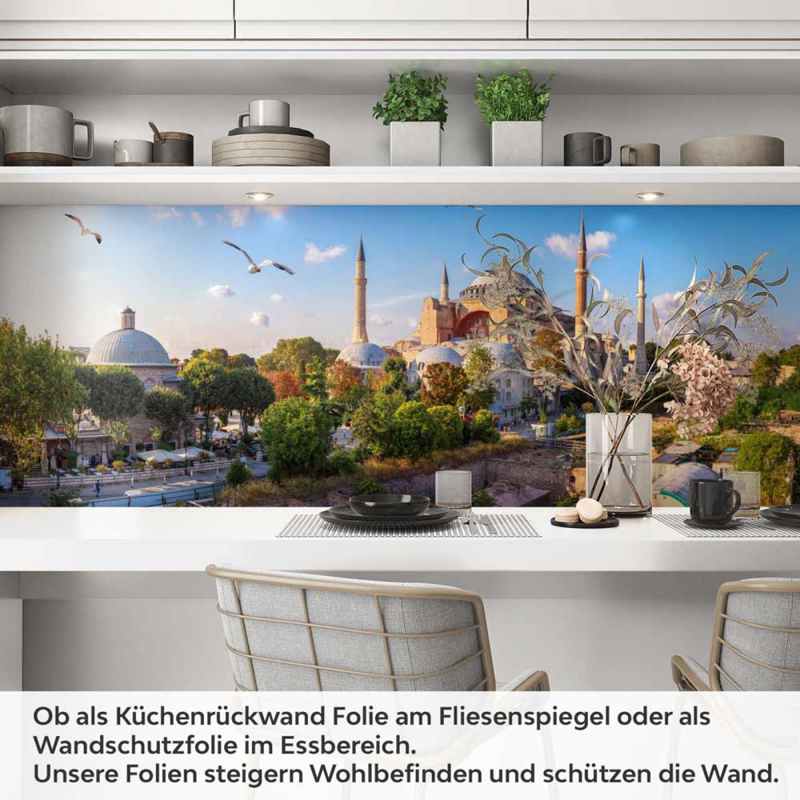 Küchenrückwand Folie Inselbrücke Artikelbild 1