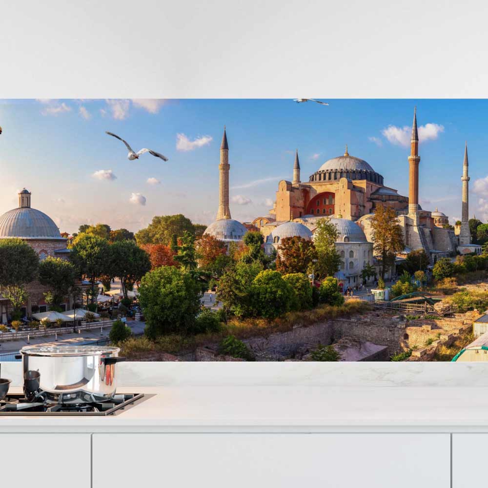 Küchenrückwand Folie Inselbrücke Hauptbild 1