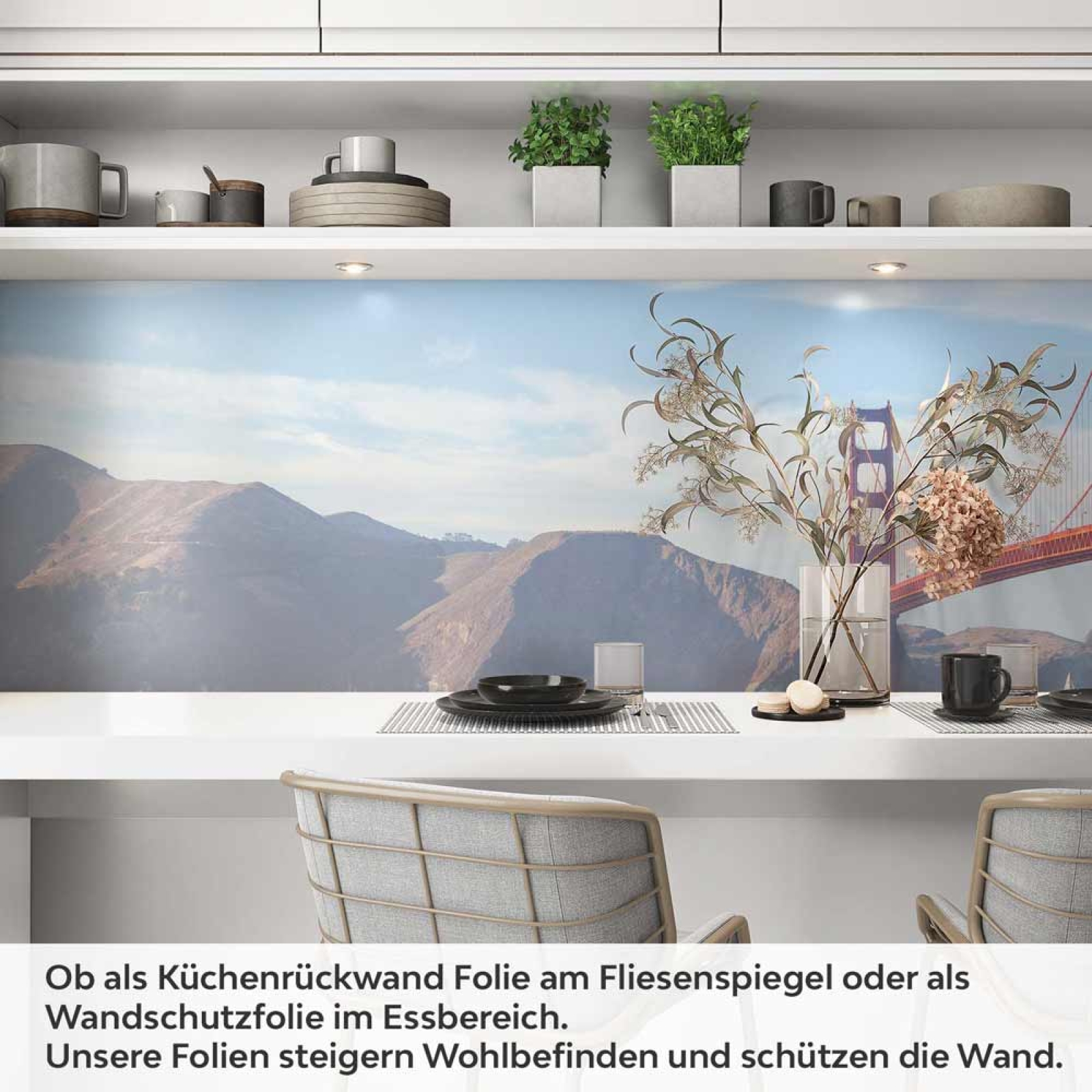 Küchenrückwand Folie Brücke zwischen Inseln Artikelbild 1