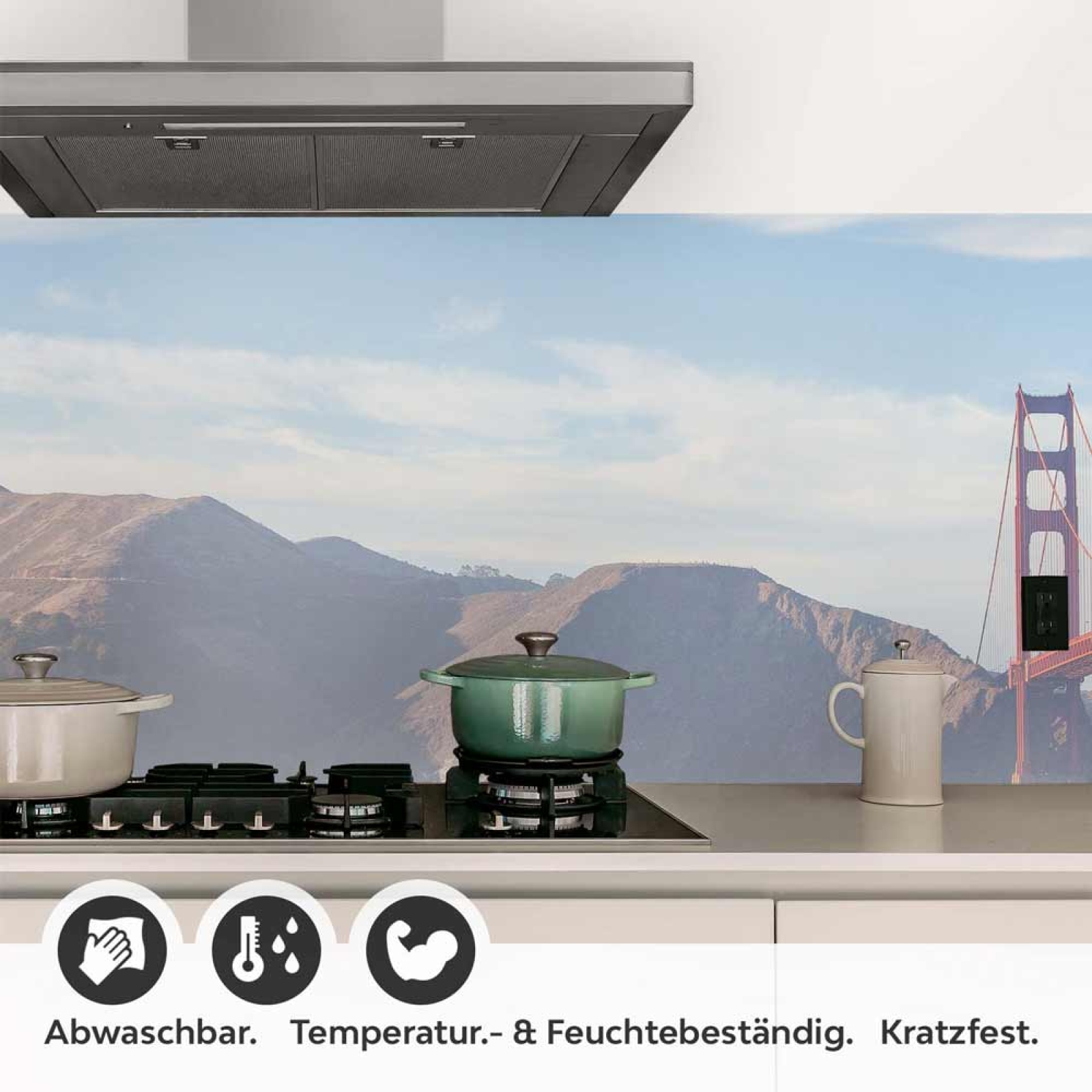 Küchenrückwand Folie Brücke zwischen Inseln Detailbild 1