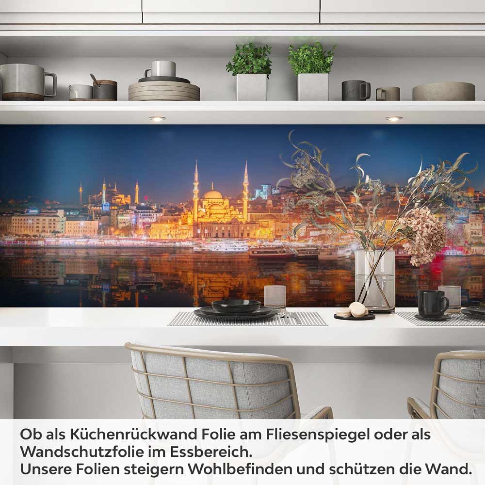 Küchenrückwand Folie Istanbul bei Nacht Artikelbild 1