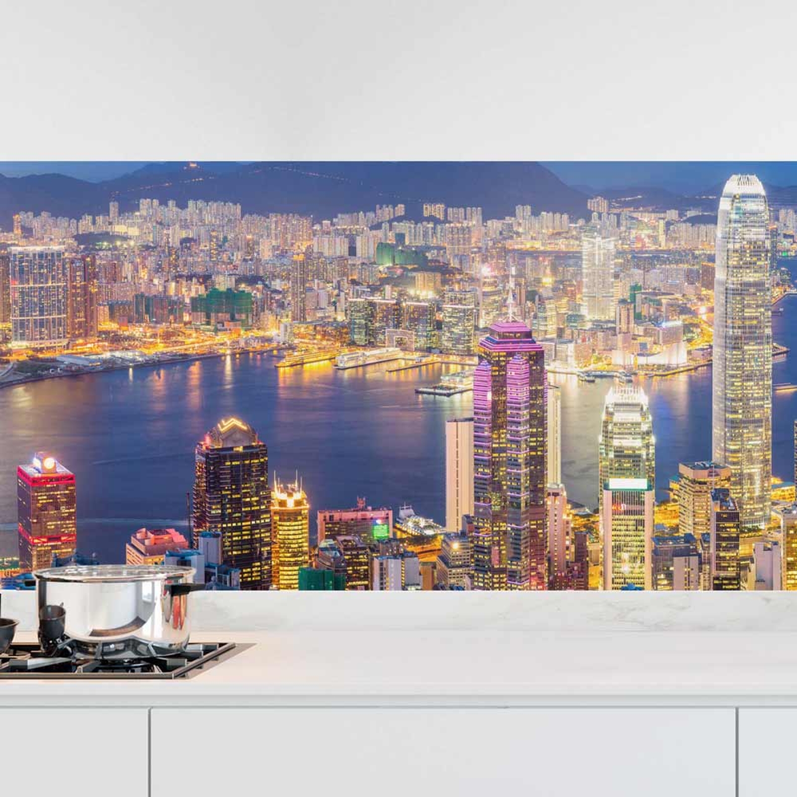Küchenrückwand Folie Hong Kongs Skyline Hauptbild 1