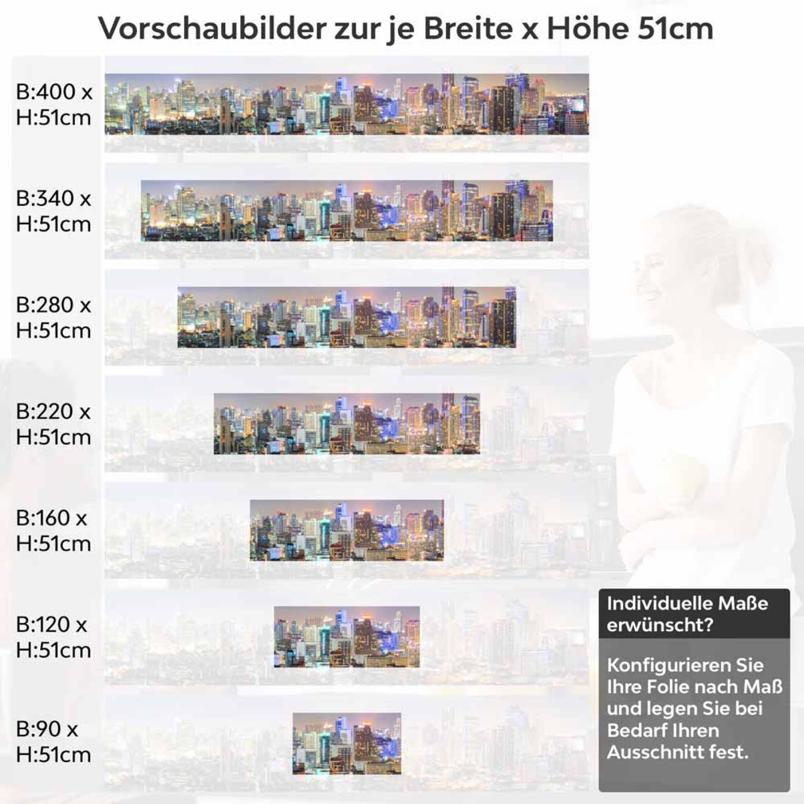 Küchenrückwand Folie Thailands Panorama Höhe 51cm