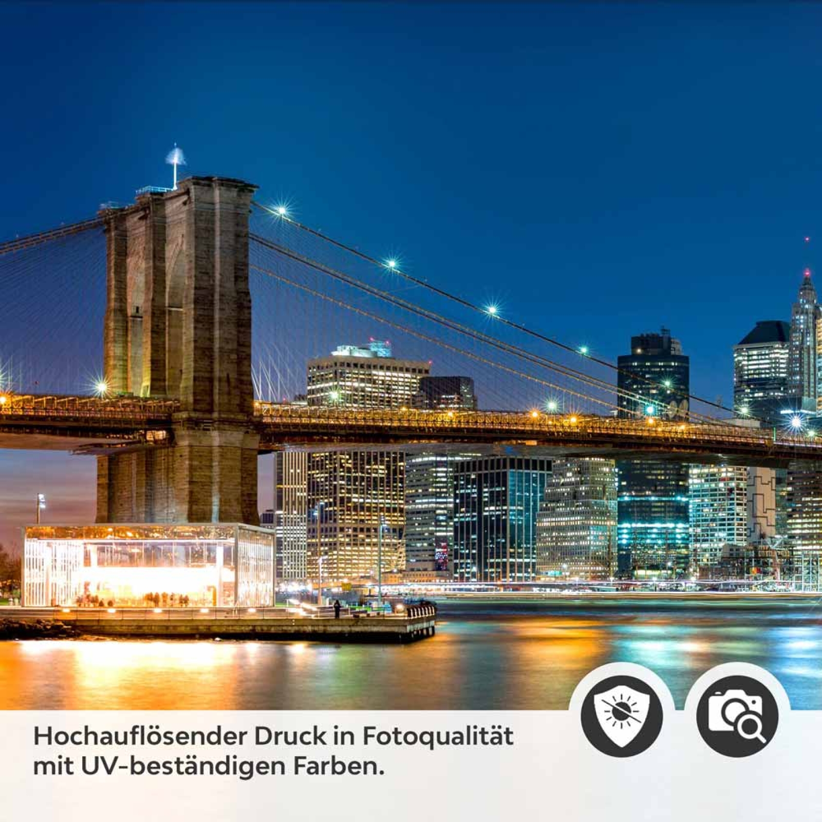 Küchenrückwand Folie Nächtliche Brücken & Stadt Perspektive Detailbild 2