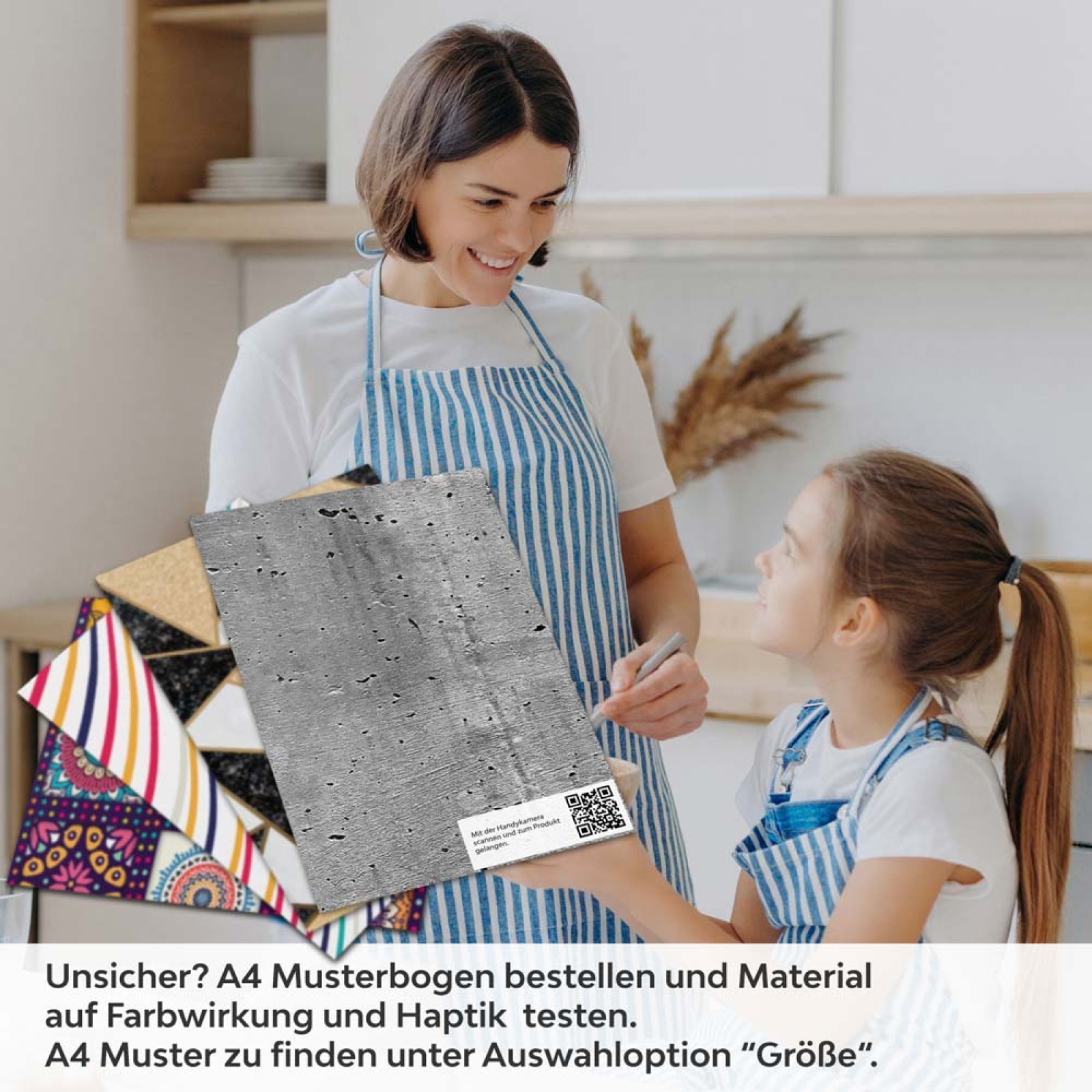 Küchenrückwand Folie Sichtbeton - Industrielles Flair A4 Muster