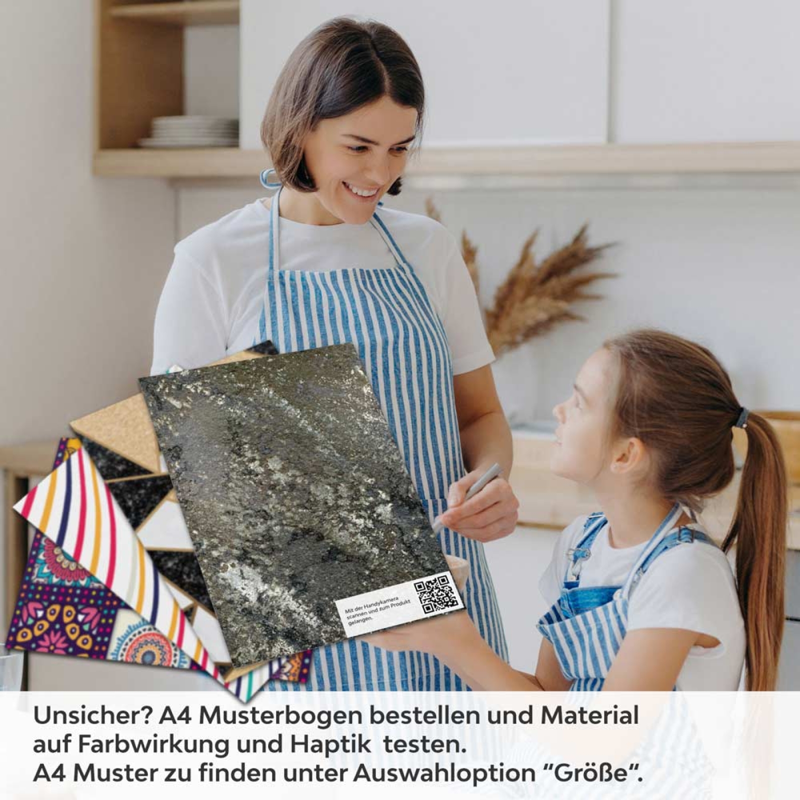 Küchenrückwand Folie Erdige Betonoptik - Natürlich und stilvoll A4 Muster