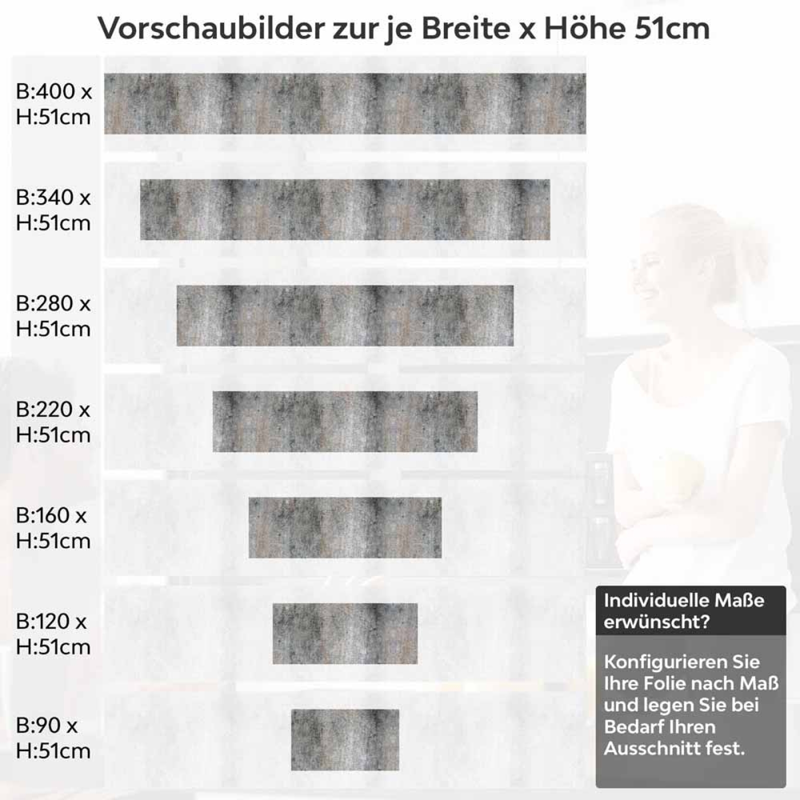 Küchenrückwand Folie Rustikale Beton Wand Grunge Höhe 51cm
