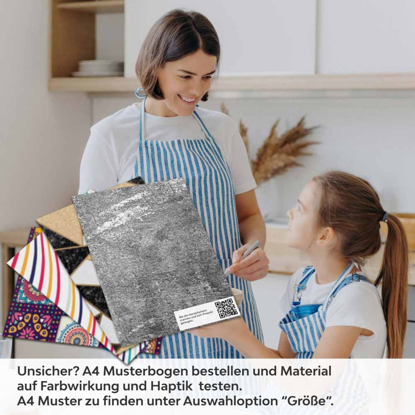 Küchenrückwand Folie Dunkler Beton - Industrielle Loft Ambiente A4 Muster