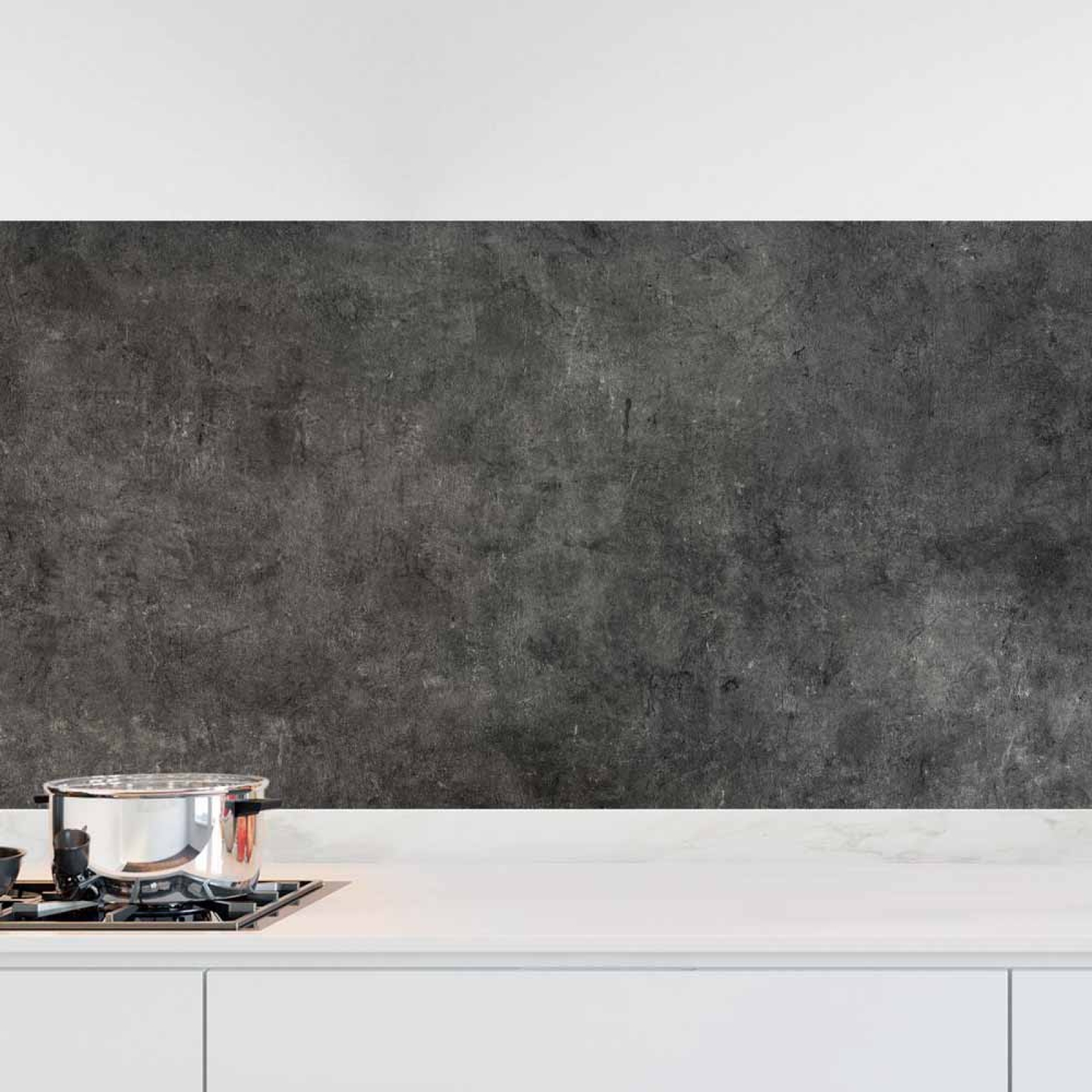 Küchenrückwand Folie Tiefgrauer Betonwand Hauptbild