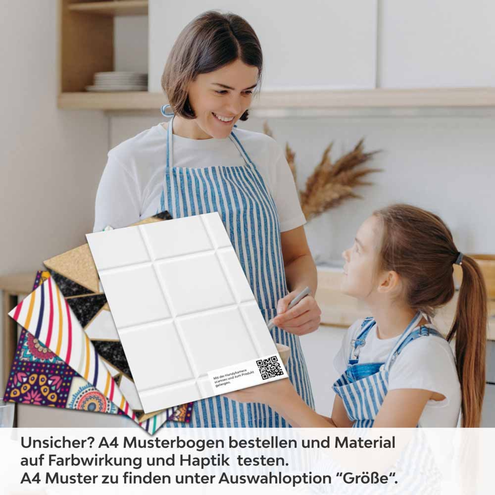 Küchenrückwand Folie Fliesenoptik - Perfekte Alternative zu echten Fliesen A4 Muster
